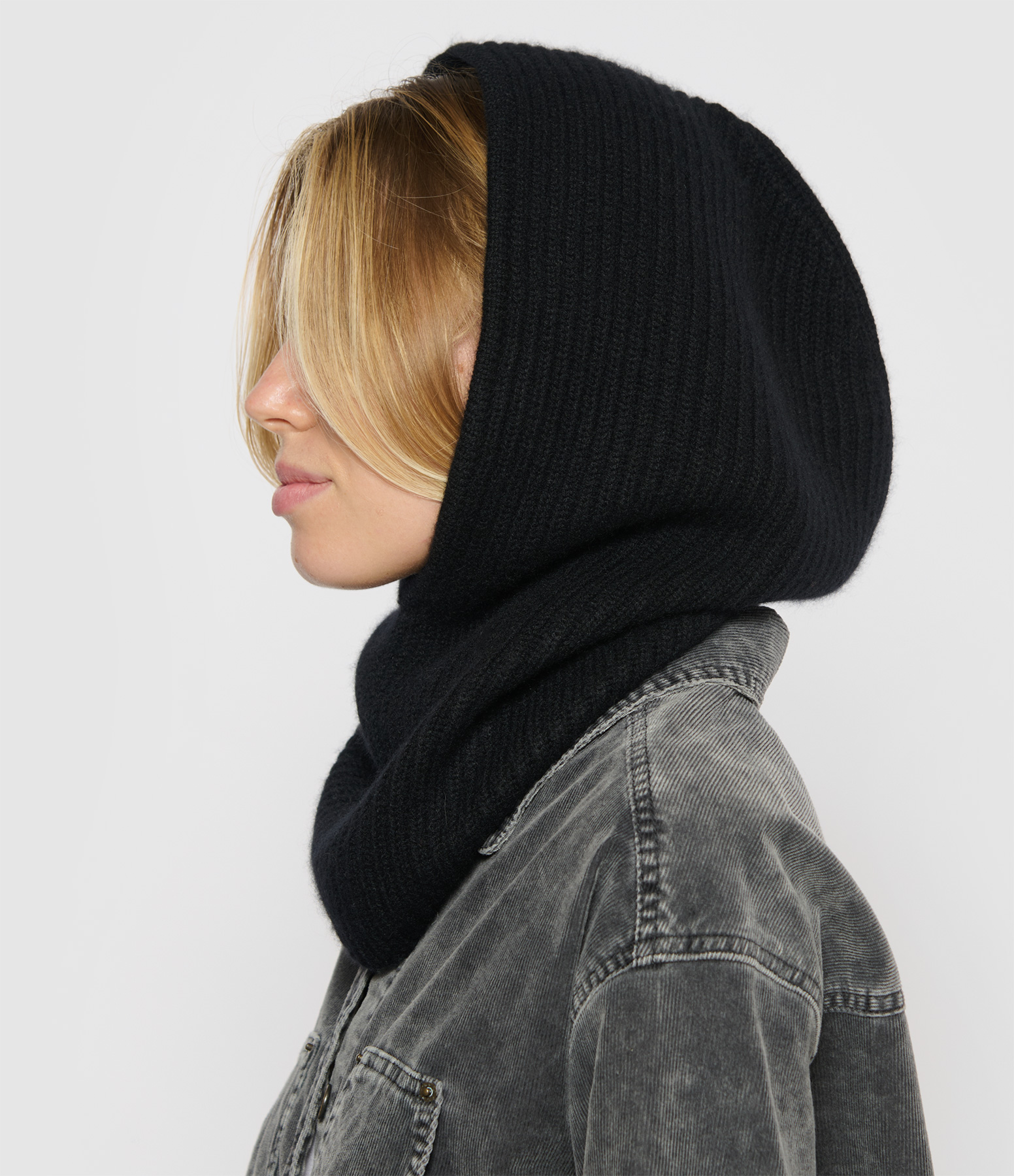 Lita Black Cashmere Balaclava
