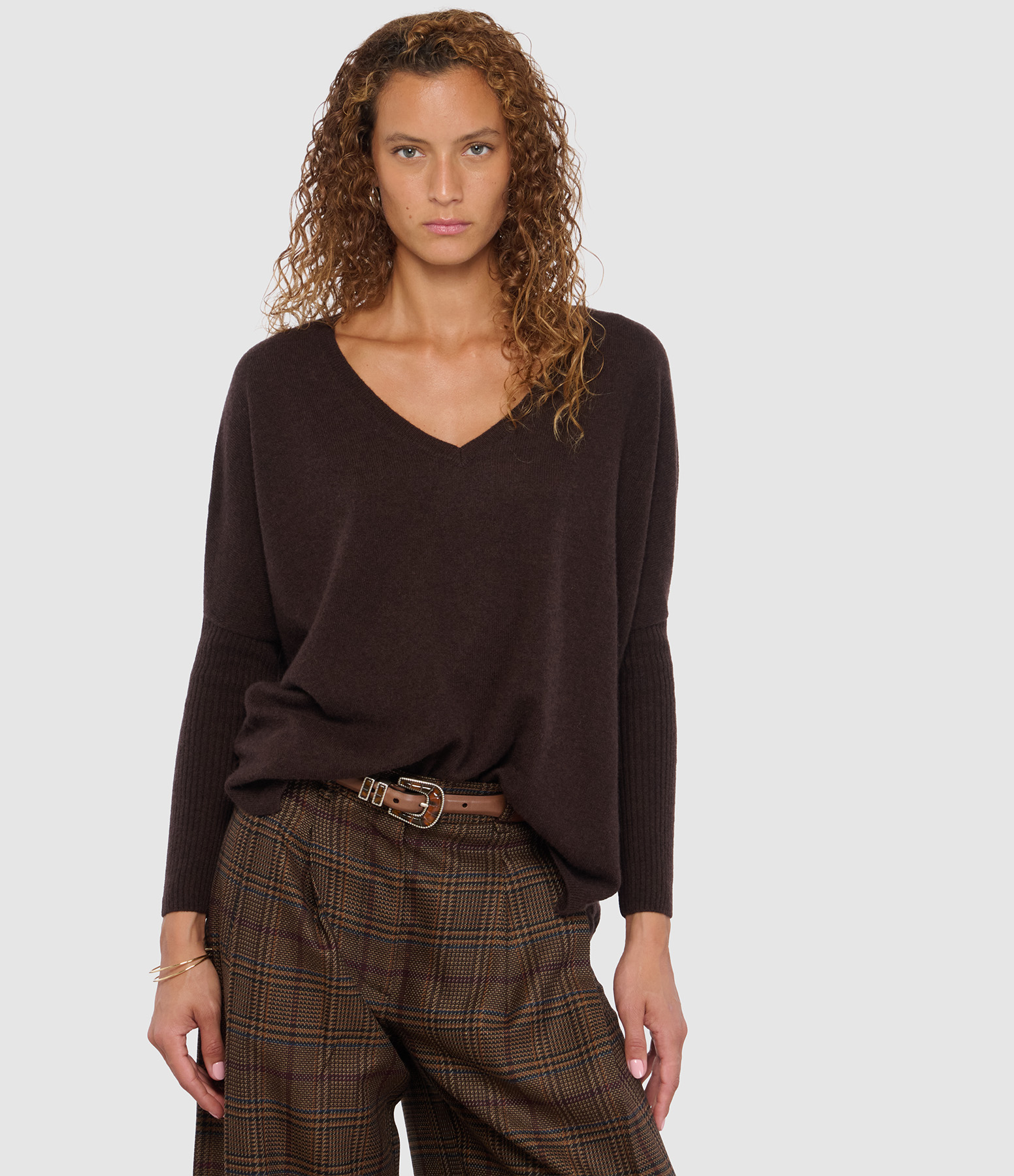 Faustine Cocoa Poncho Jumper