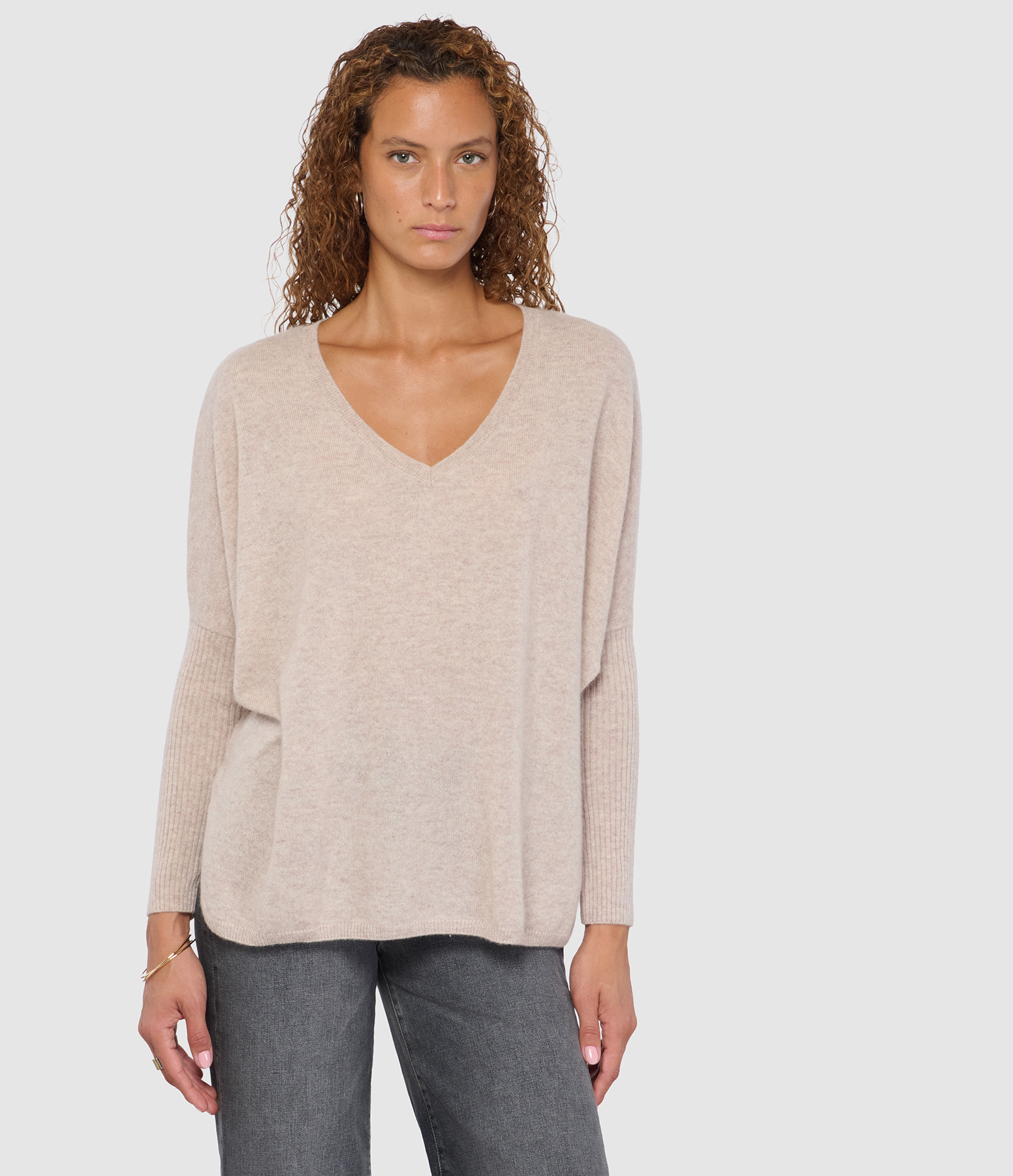 Faustine Sand Poncho Jumper