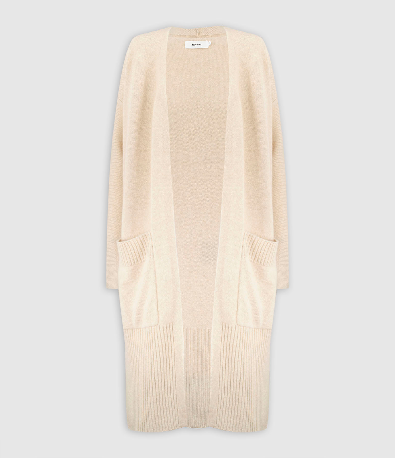Betti Beige Marled Cashmere Cardigan