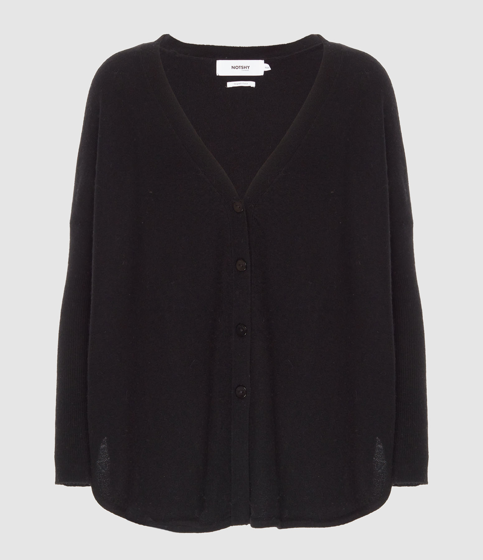 Alicia Black Cashmere V-neck Cardigan