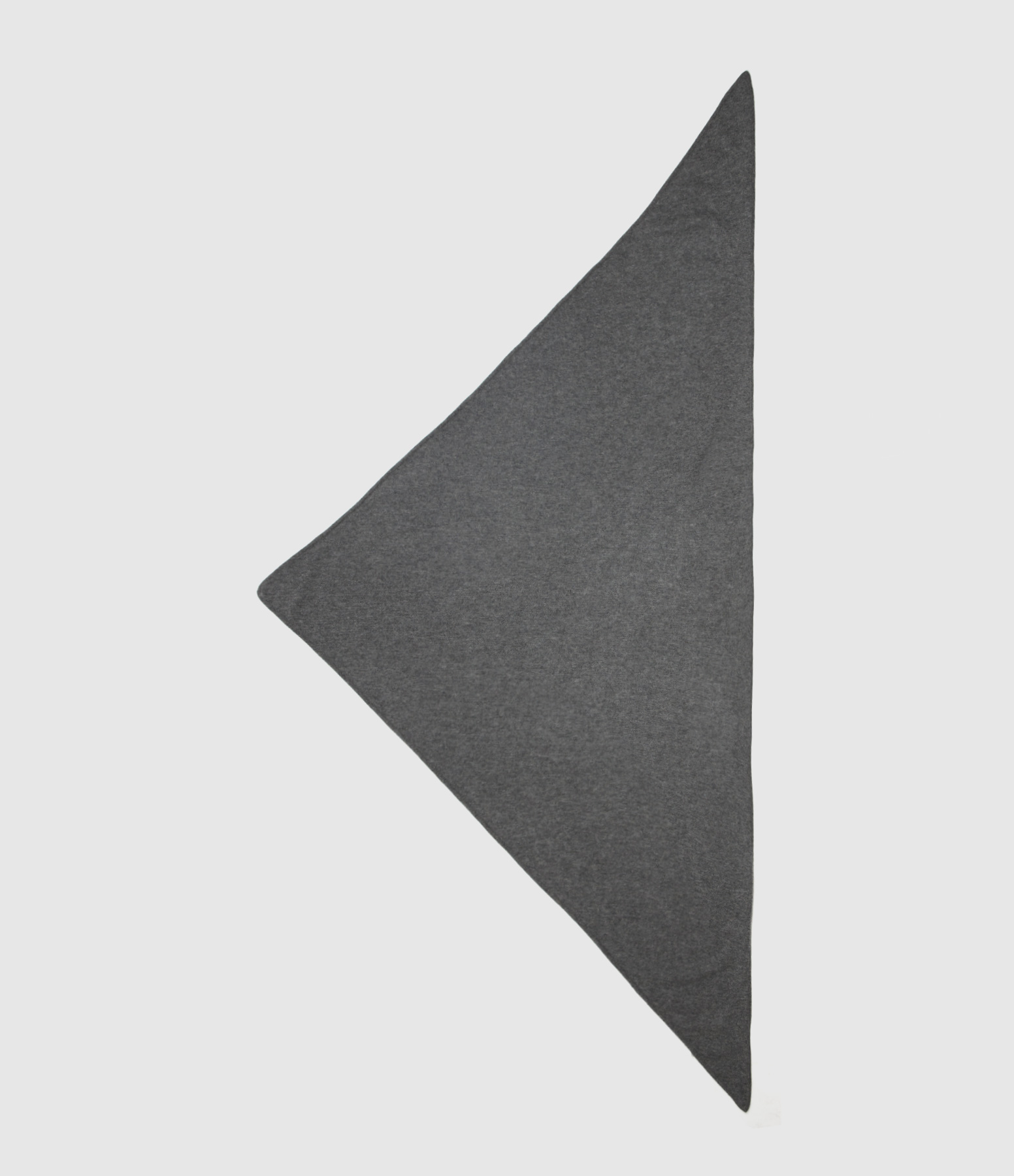Eléonore Triangular Scarf in Dark Mottled Grey Cashmere