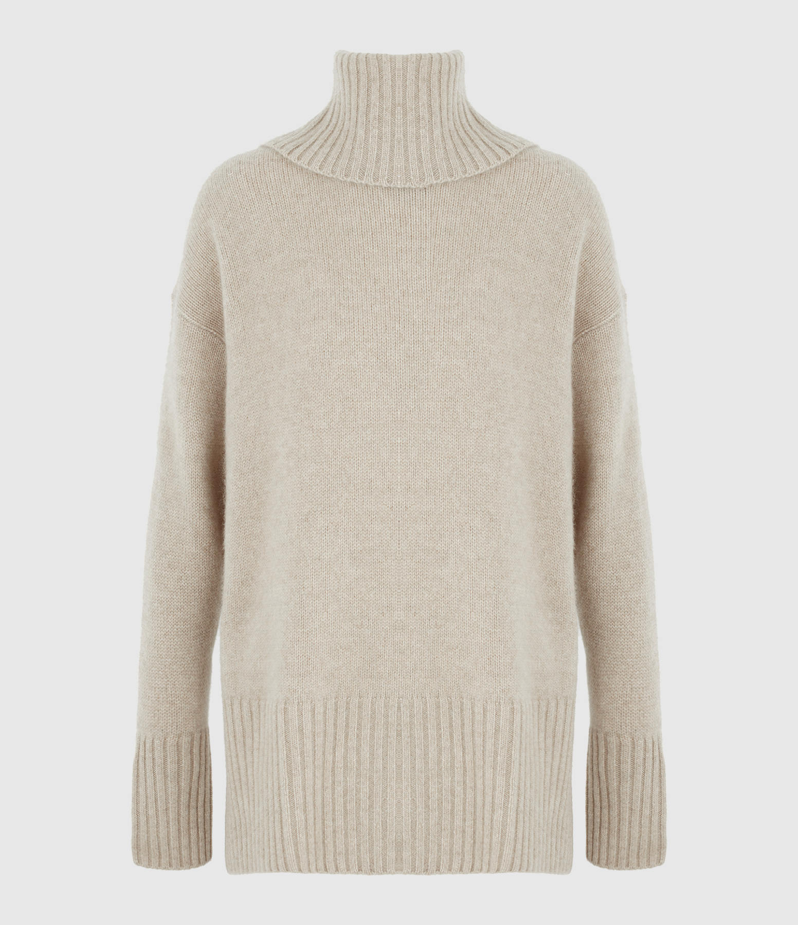 Gilo Roll-Neck Cashmere Jumper in Sandstone