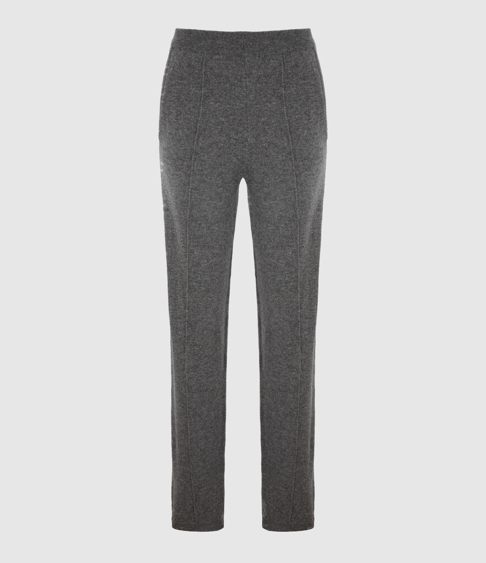 Lupe Straight-Leg Trousers in Dark Charcoal Cashmere