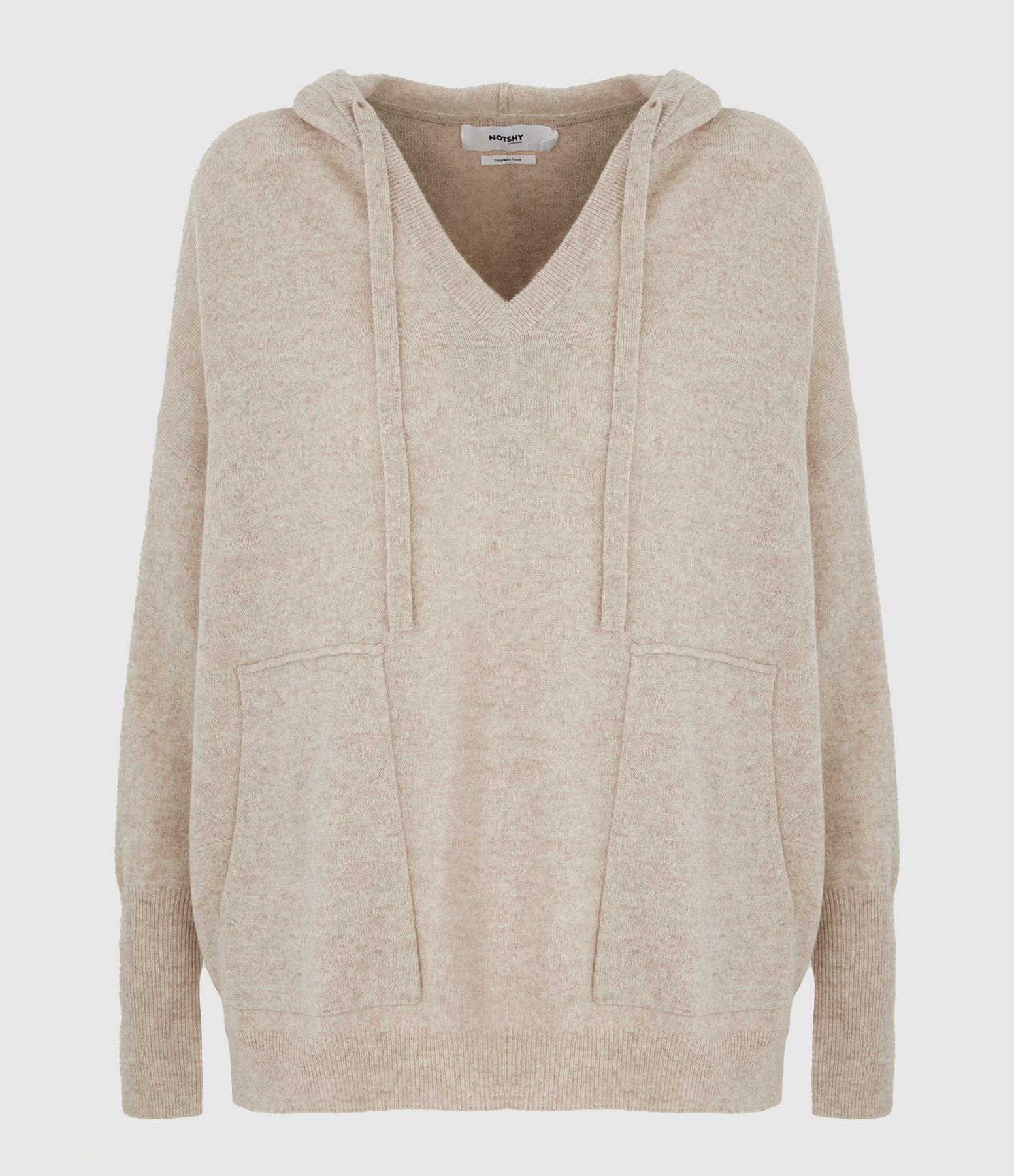Gema Hooded Cashmere Jumper in Sandstone