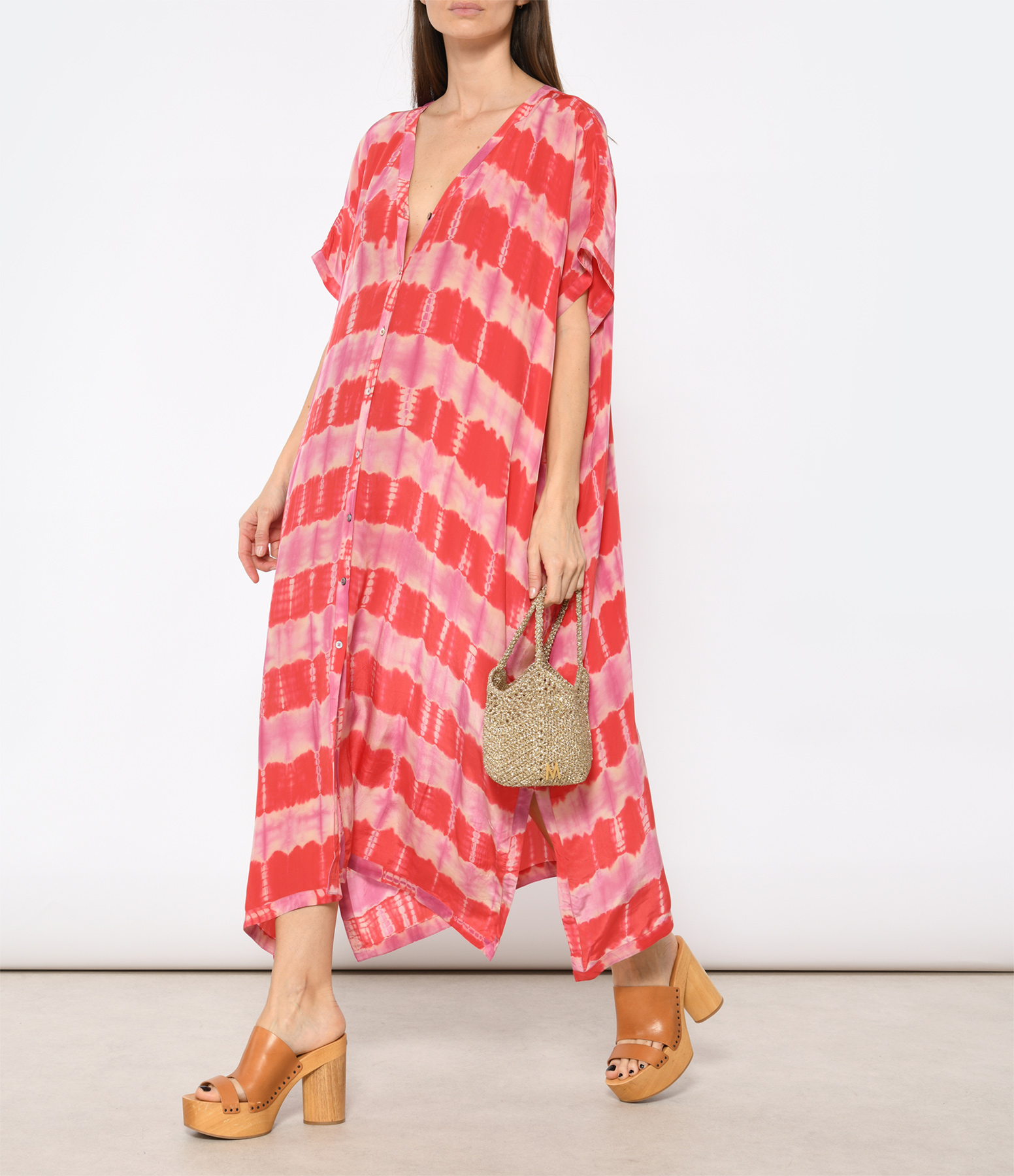 Red Palma Caftan Dress