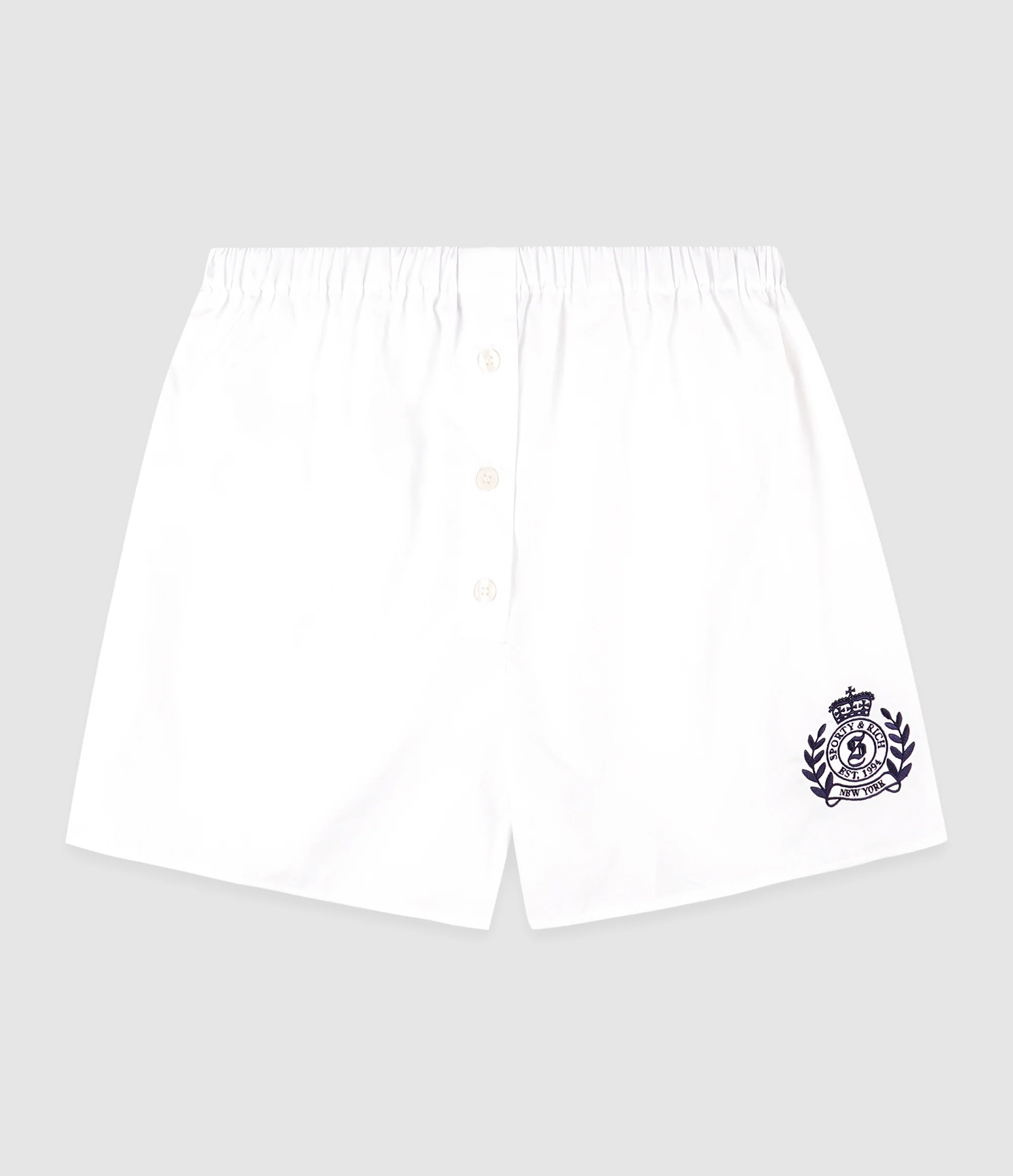 Ny Crest Mini White Shorts