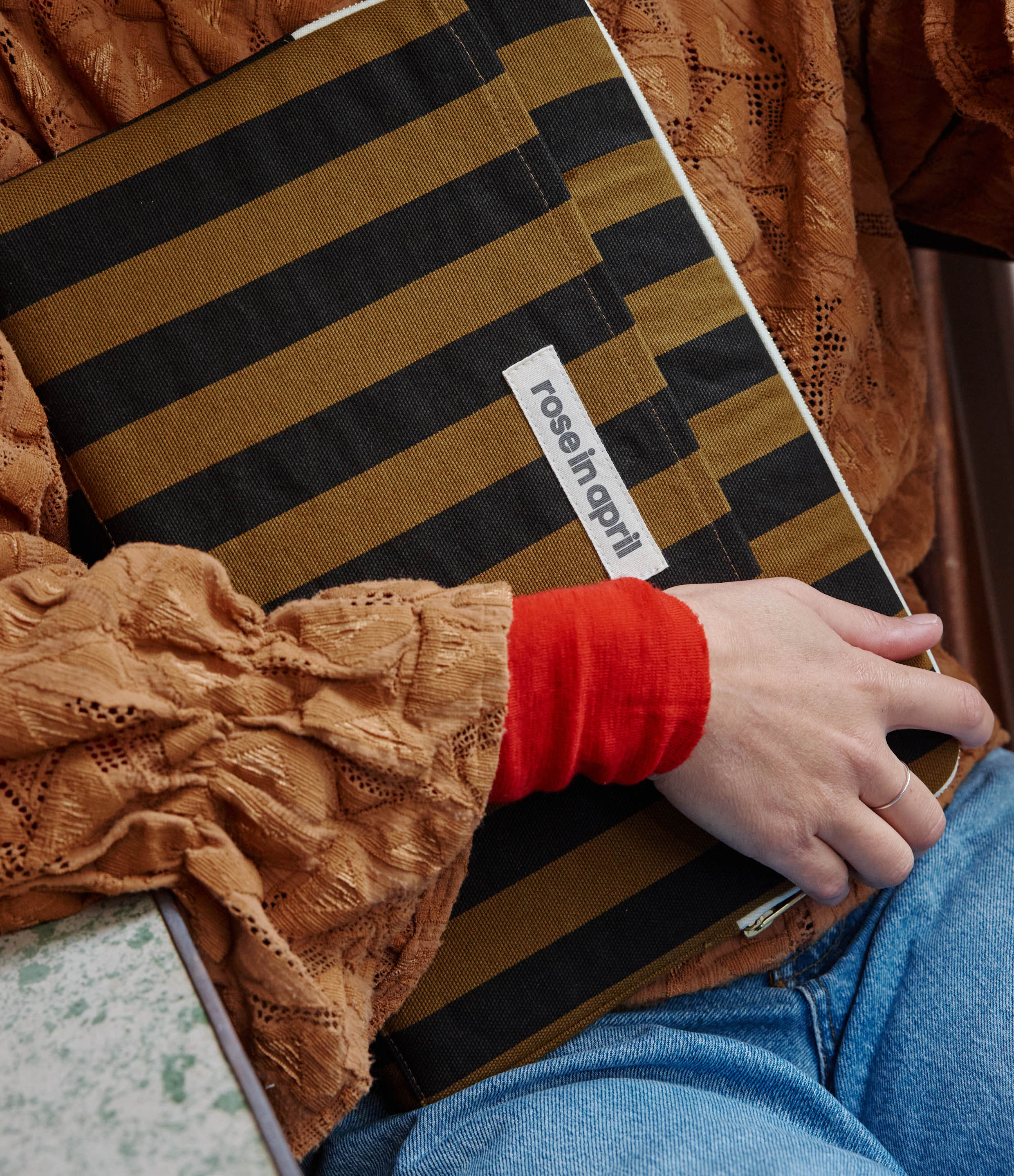 13 & 14" Laptop Sleeve – Octave Stripes, Cumin