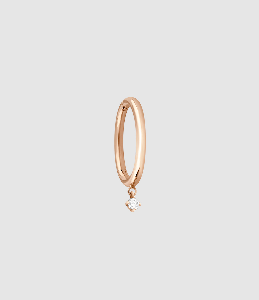 Stardust M Rose Gold Diamond Mini Creole (sold individually)