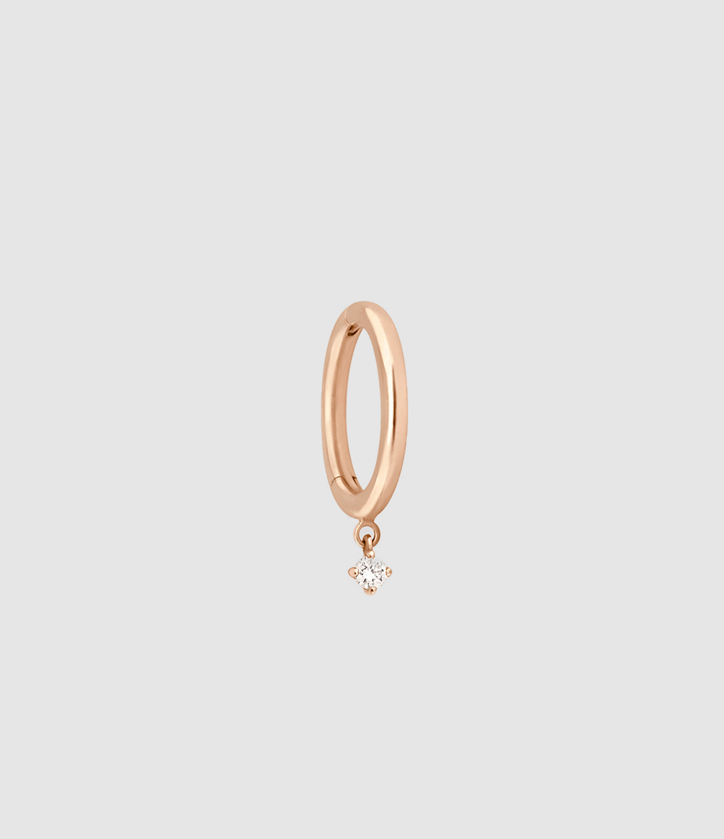 Stardust S Rose Gold Diamond Mini Creole (sold individually)