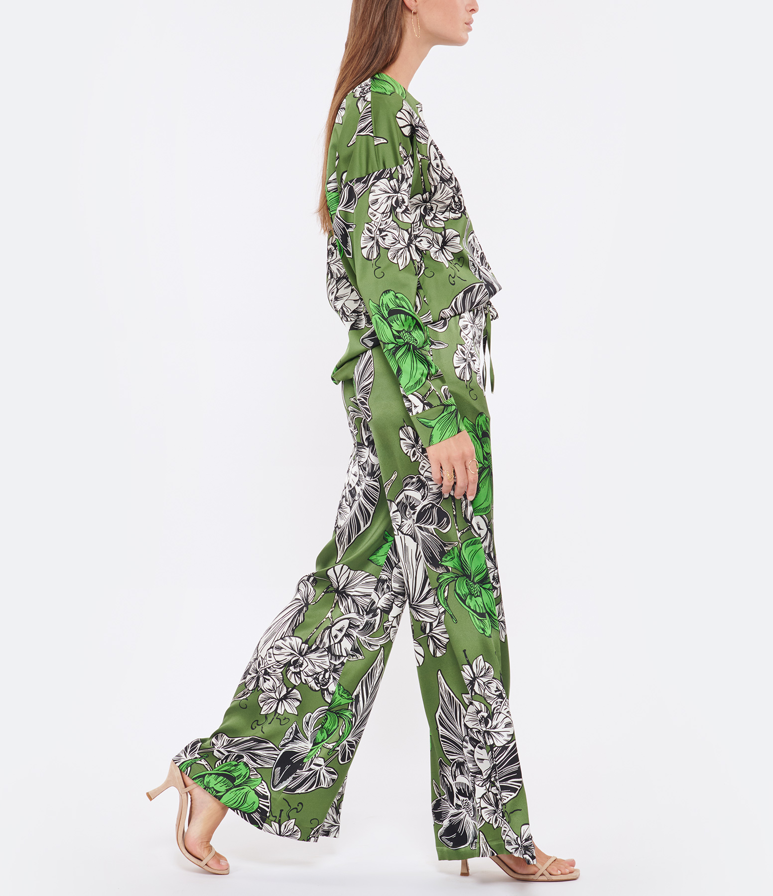 Axel Green Silk Trousers