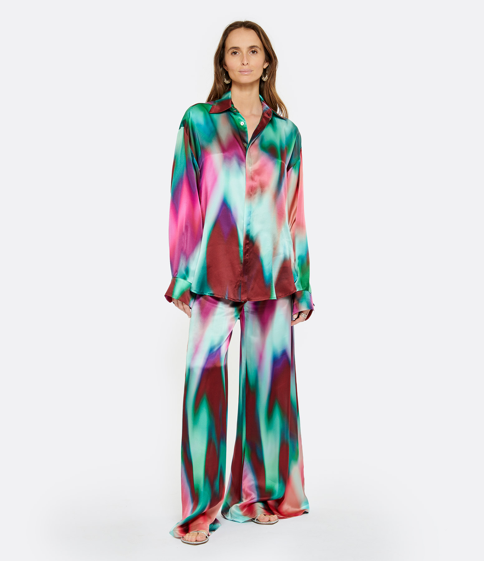Axel Multicoloured Tie-Dye Silk Trousers