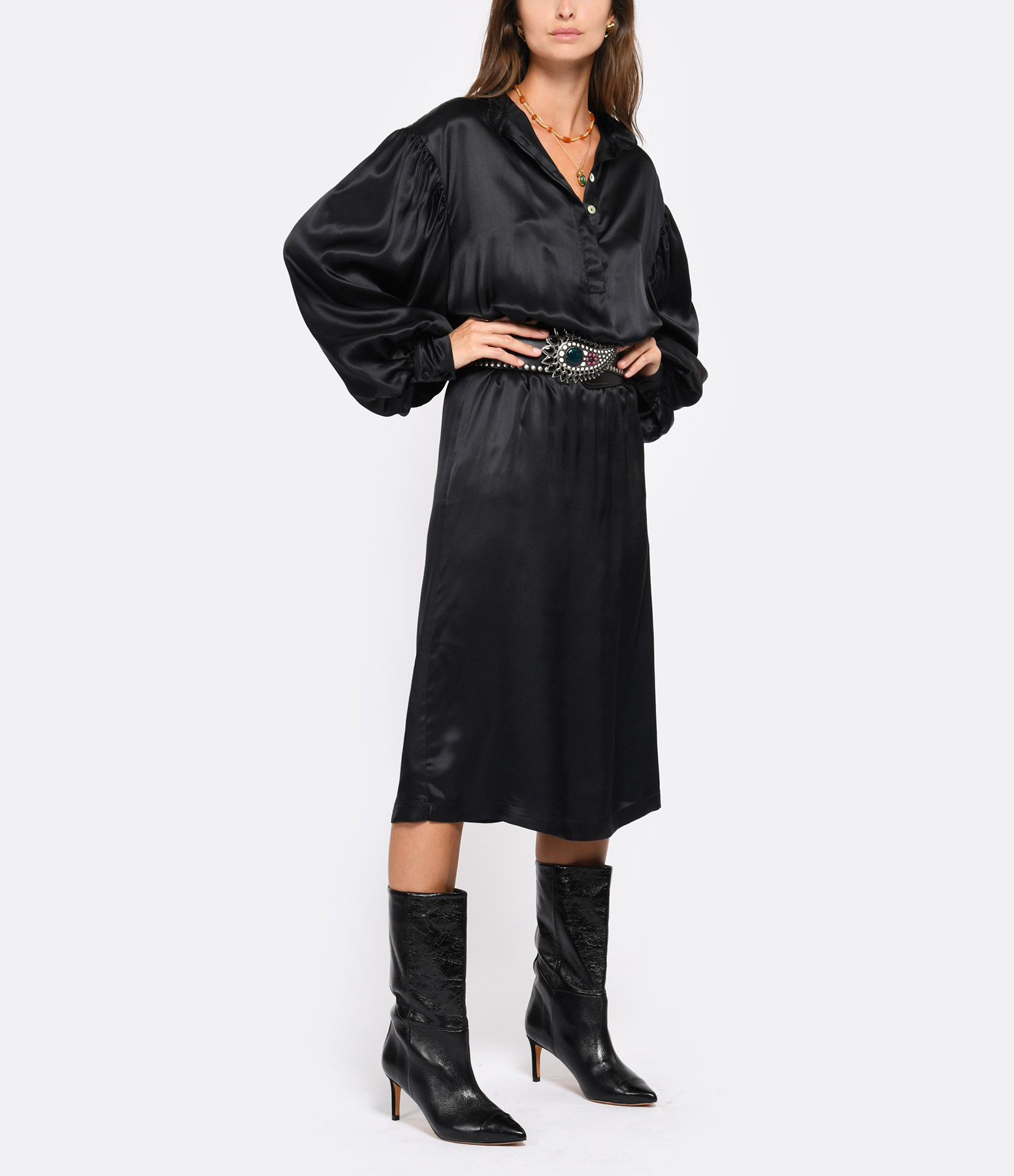 Juliette Black Silk Dress