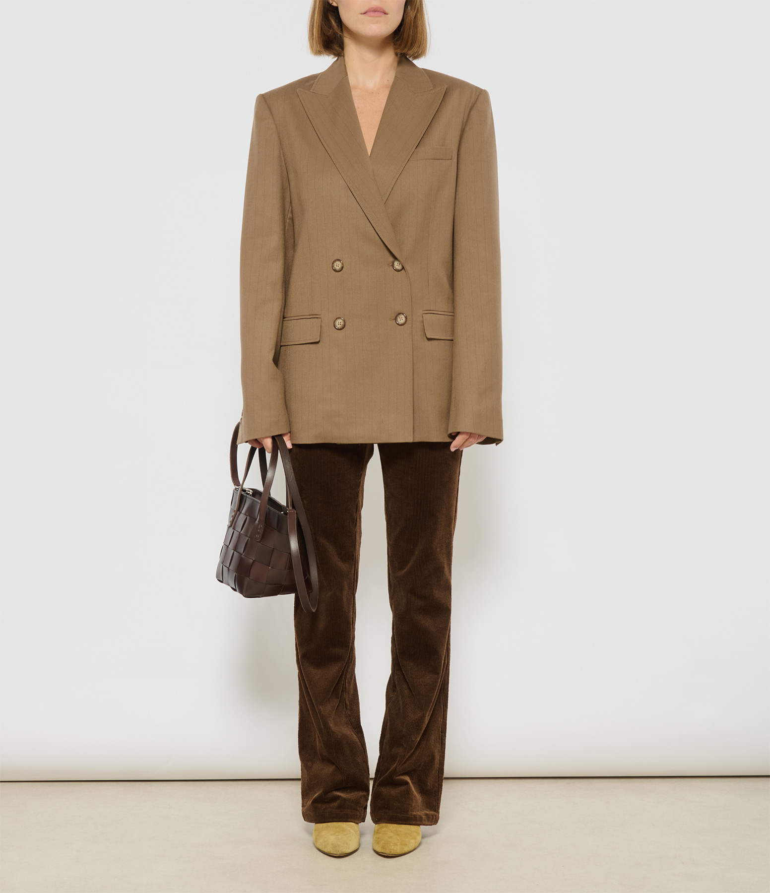 Raph Camel Striped Blazer