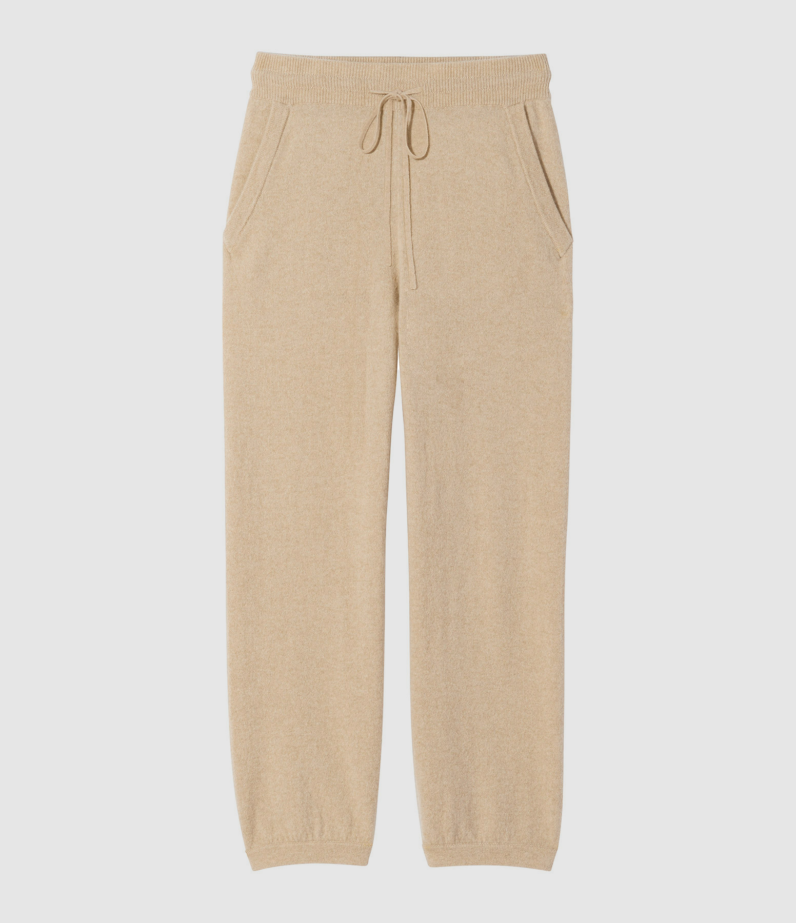 Oat-Coloured Cashmere Jogging Trousers