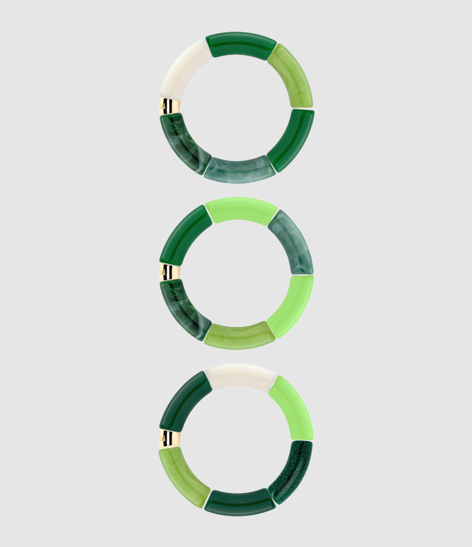 Trio Palmeira Green Bracelets