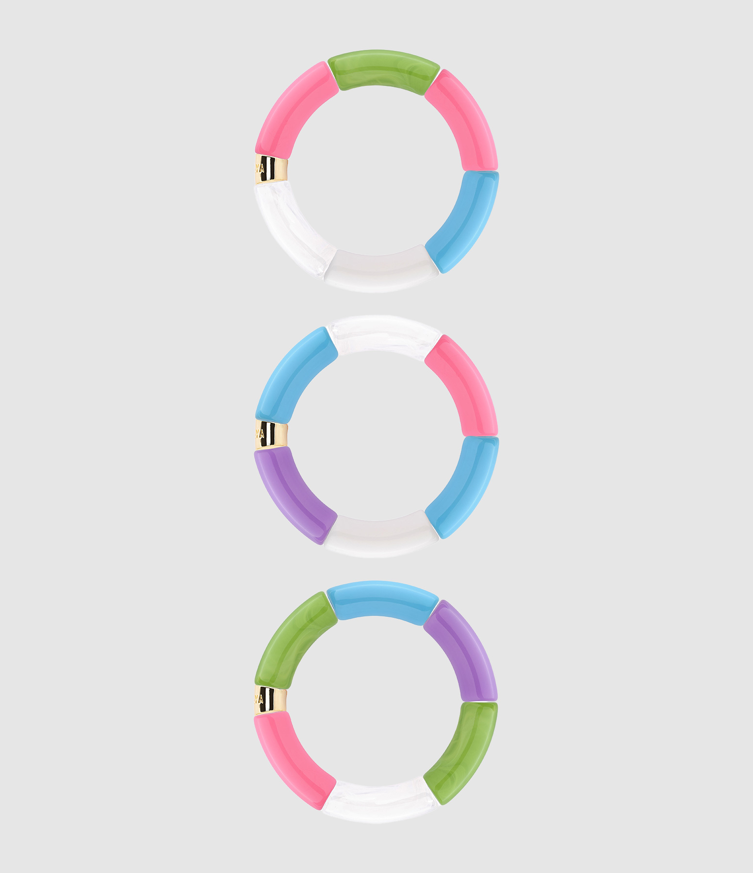 Multicoloured Trio Paraiso Bracelets