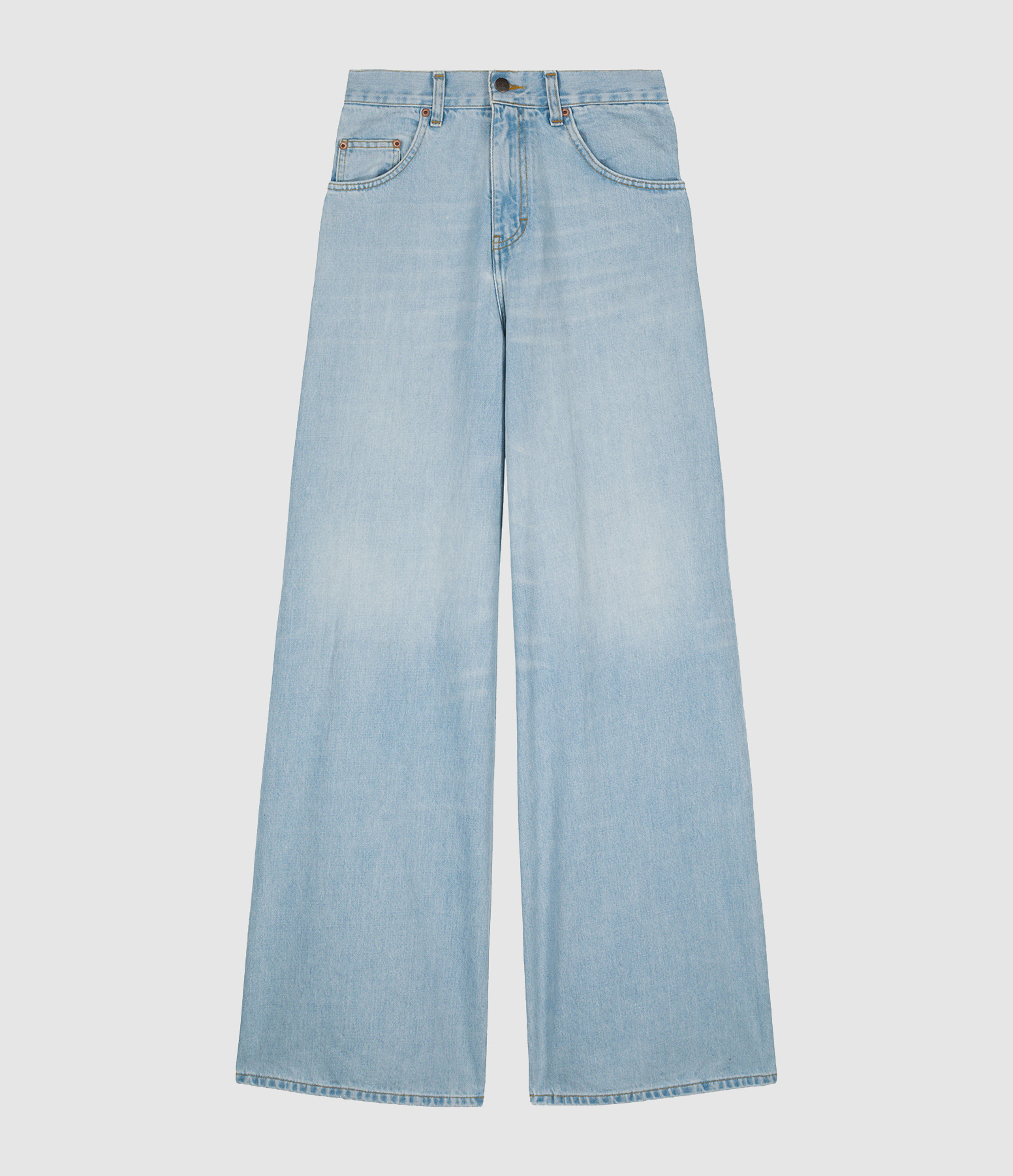 Parker Light Blue Cotton Denim Trousers
