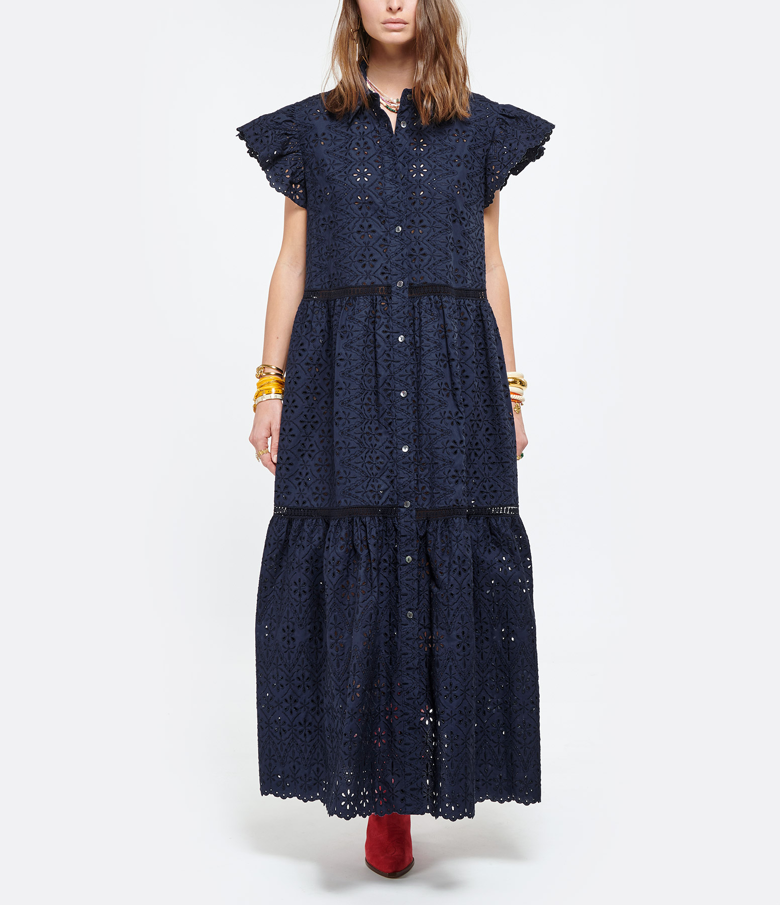Blue Cotton Turmeric Dress