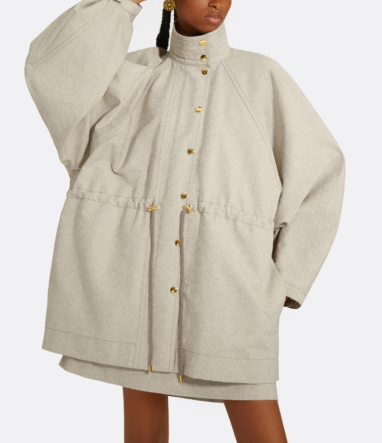 Painter Jacquard Beige Medallion Parka