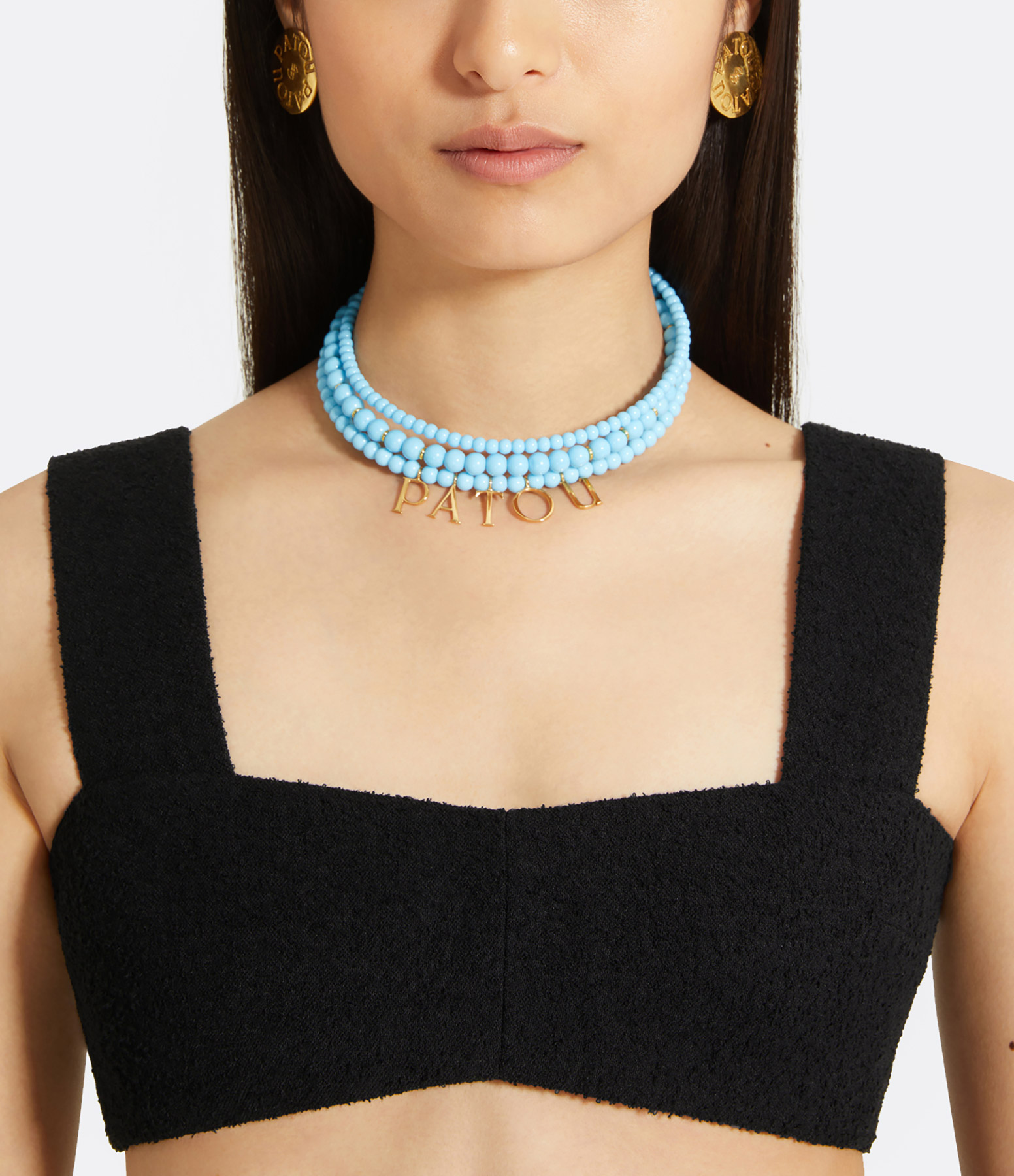 Black Cotton Crop Top