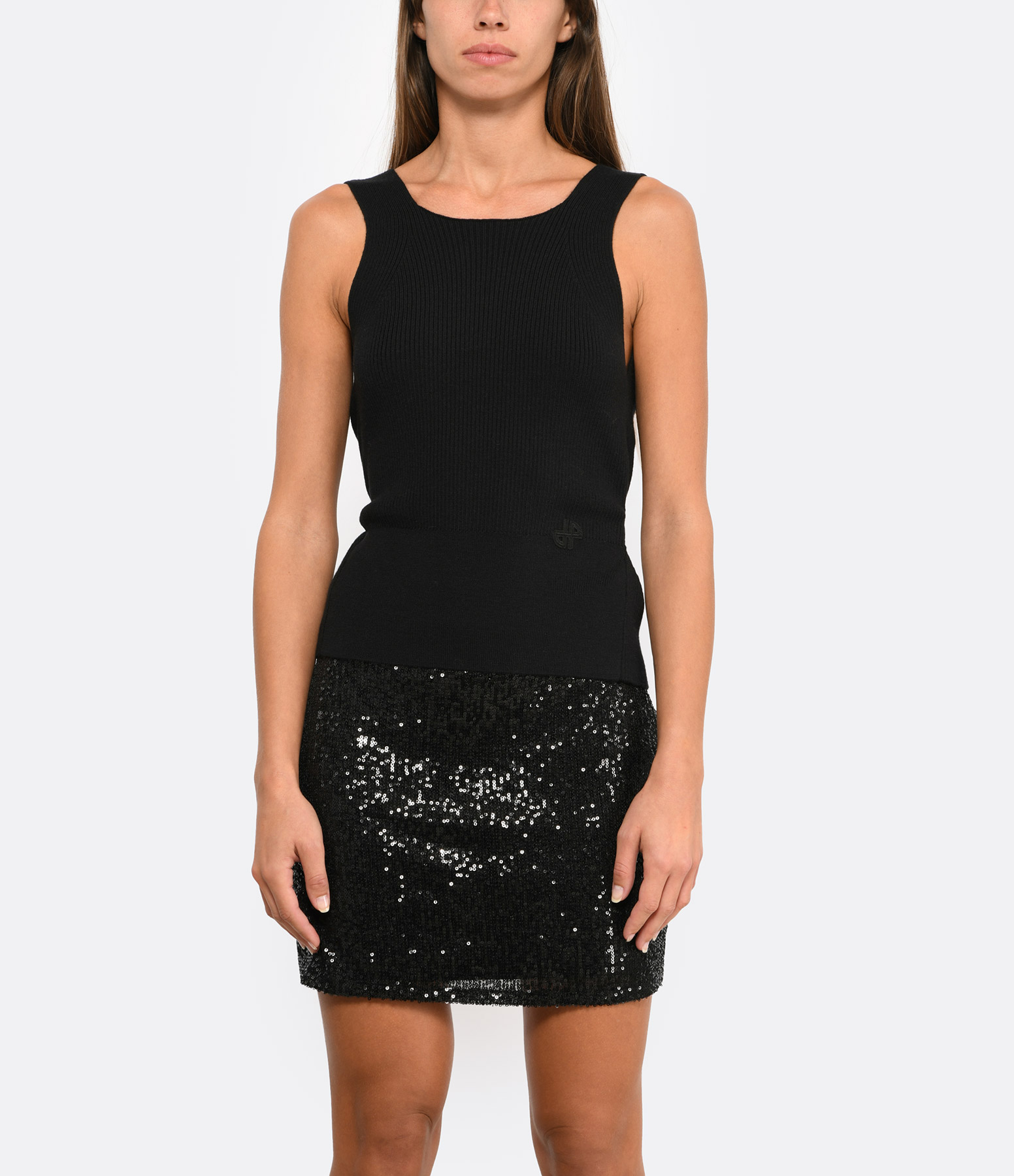 Black Wool Tank Top