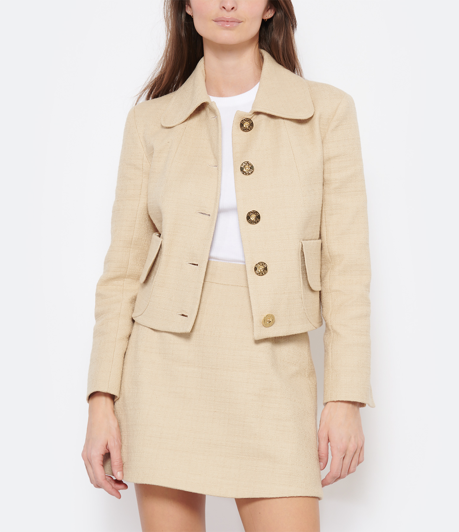 Iconic Beige Short Skirt