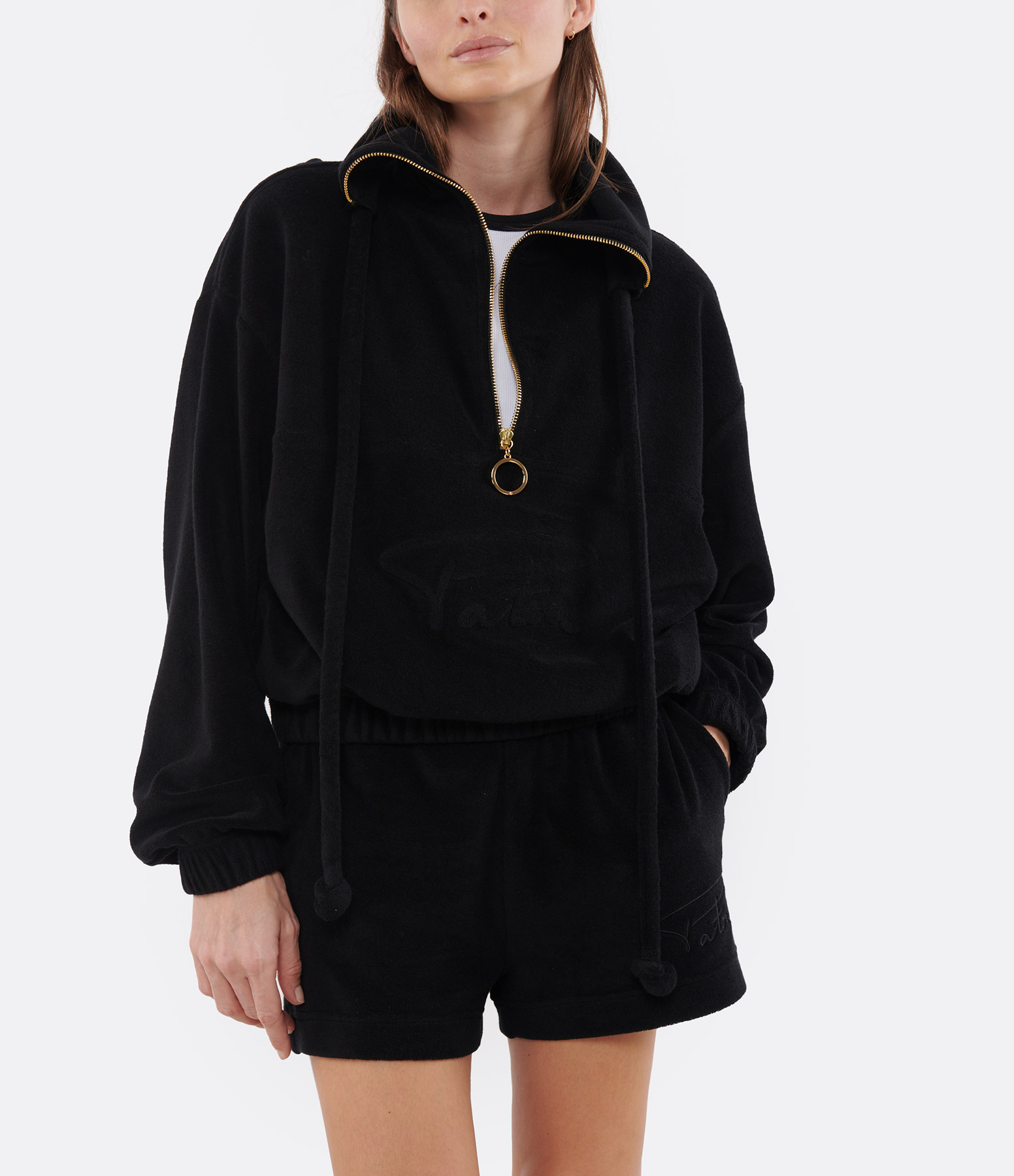 Black Bubble Terry Sweatshirt