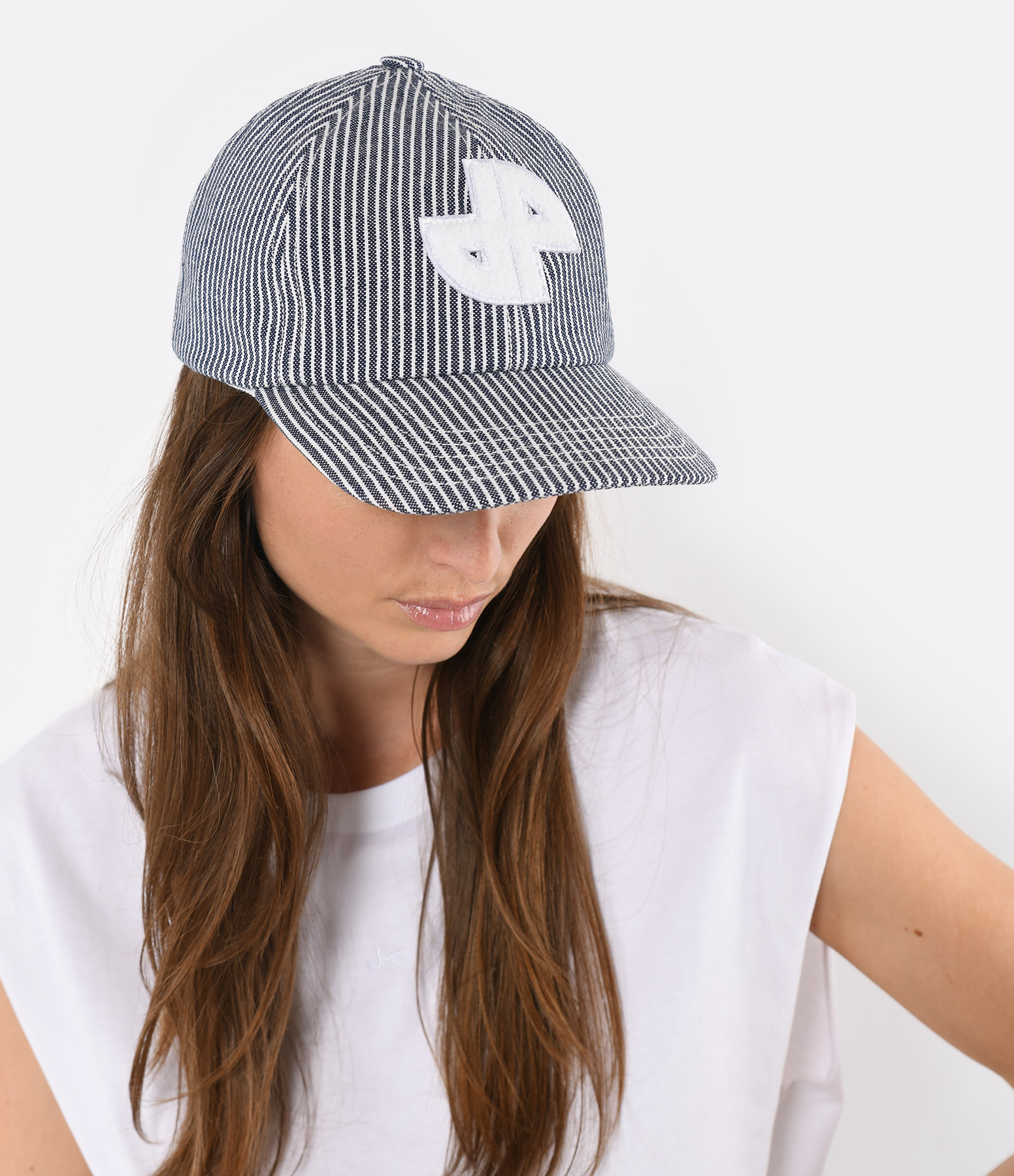Unisex JP Navy Striped Cap