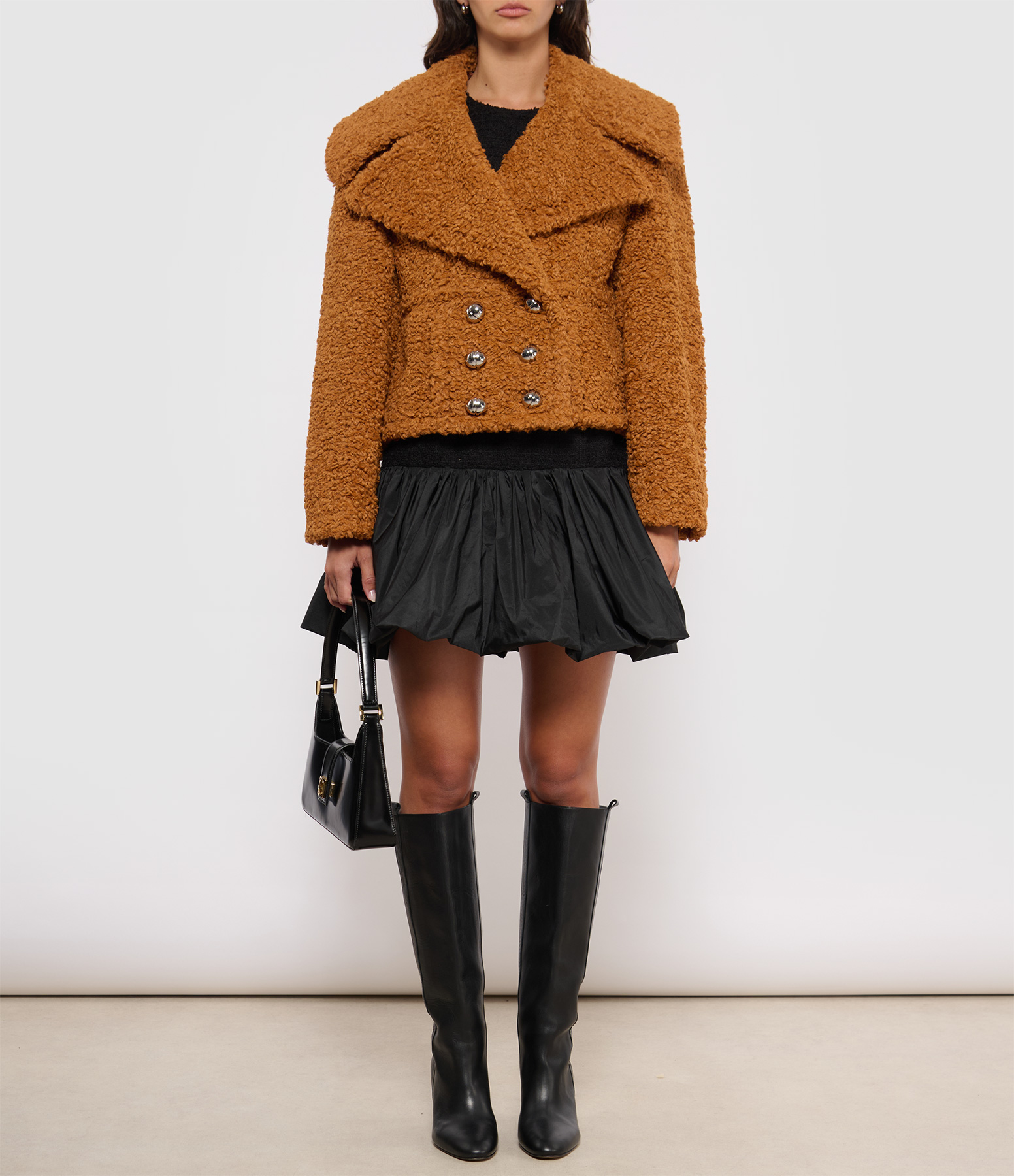 No Label Pumpkin Spice Double-Breasted Coat