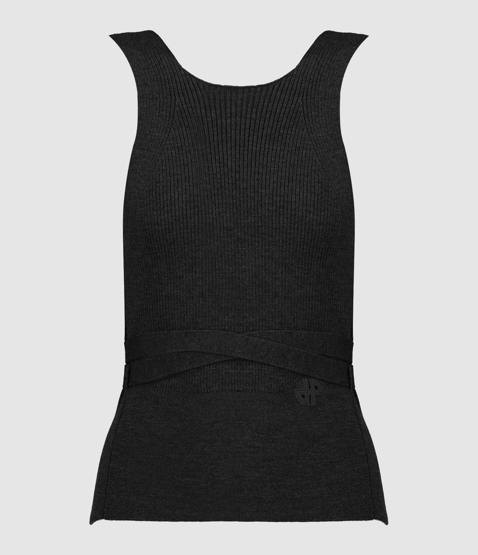 Black Wool Tank Top