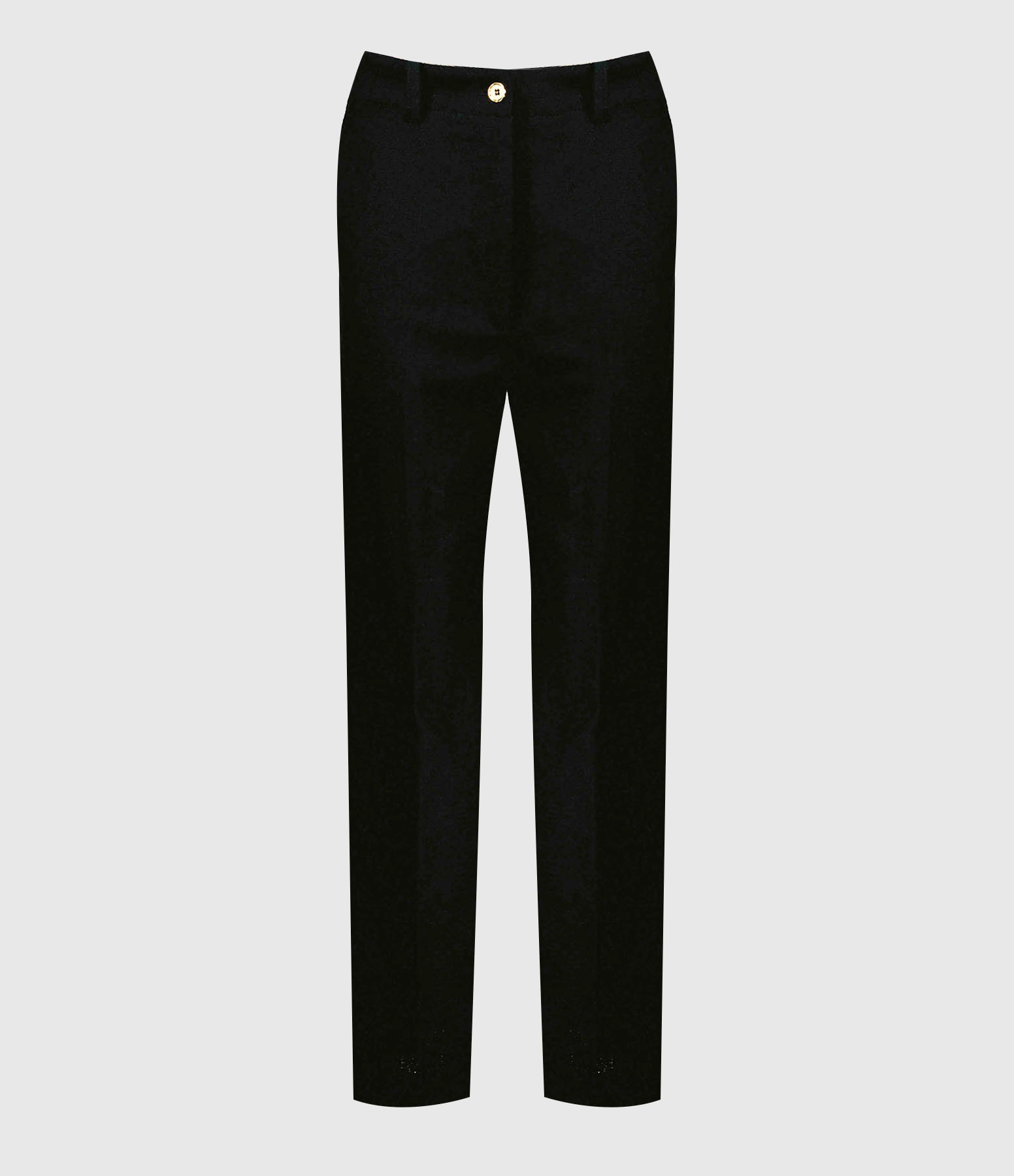 Iconic Long Black Wool Trousers