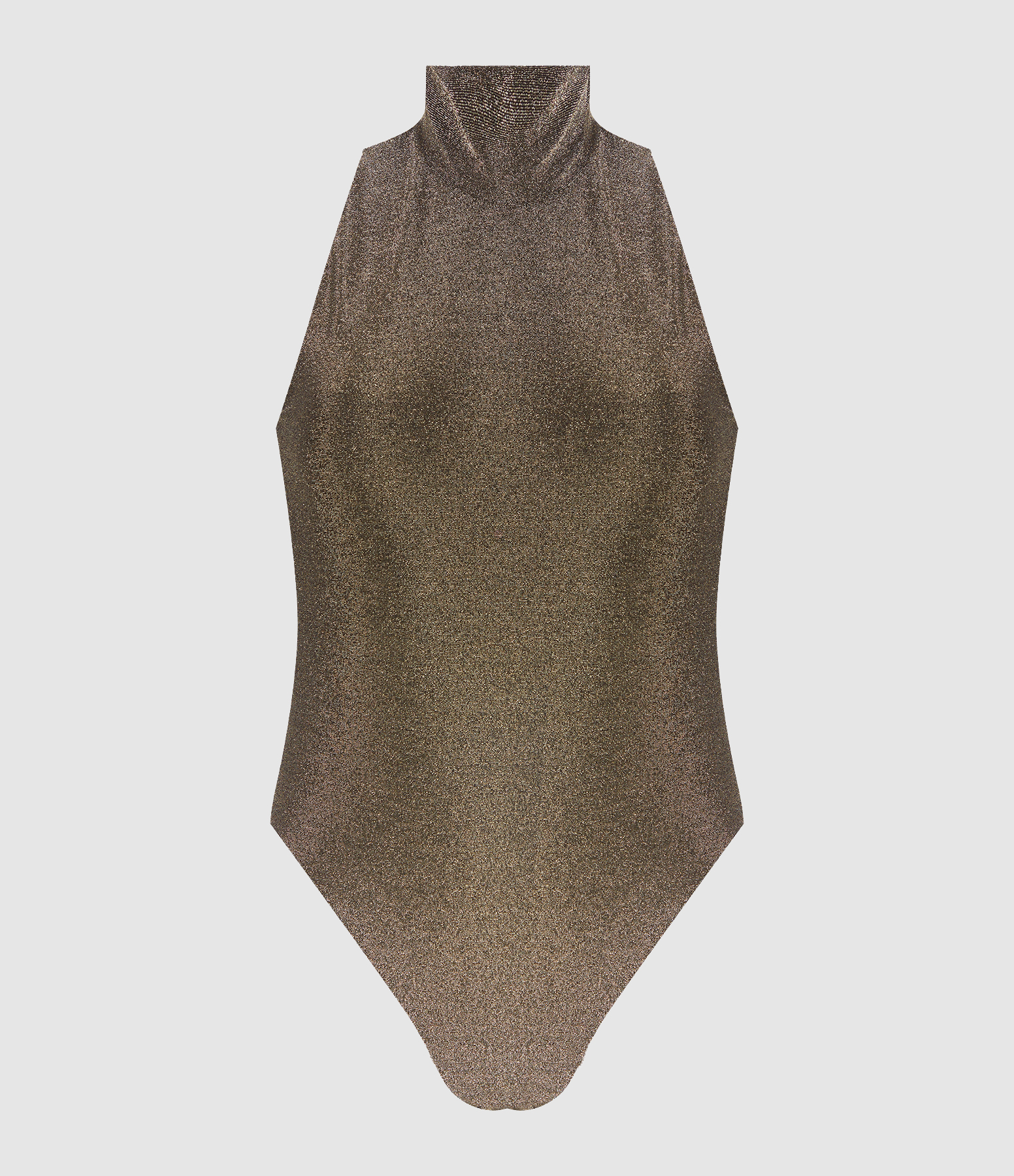 Dark Gold Lurex Jersey Bodysuit