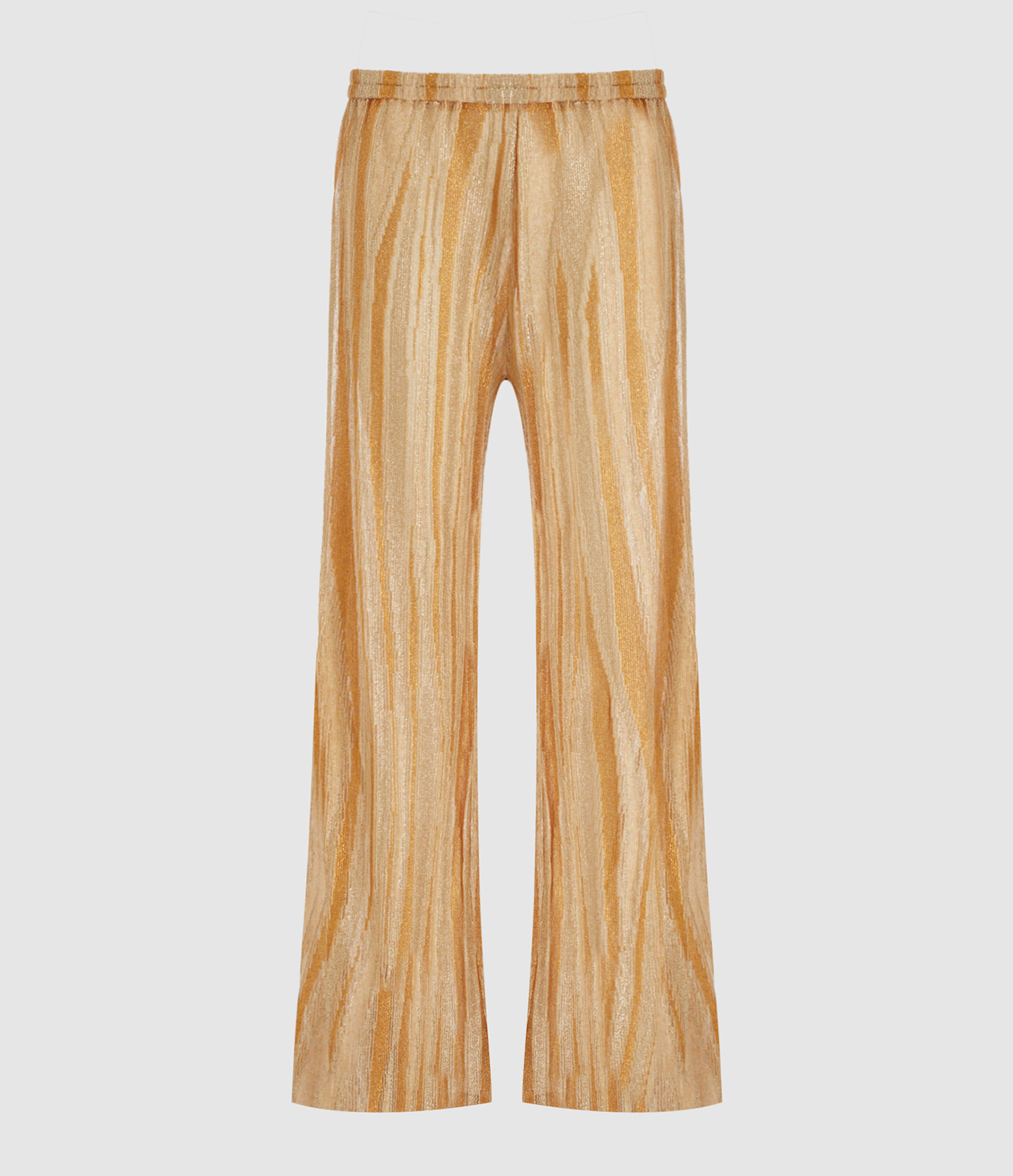 Gold Lurex Jacquard Jersey Trousers