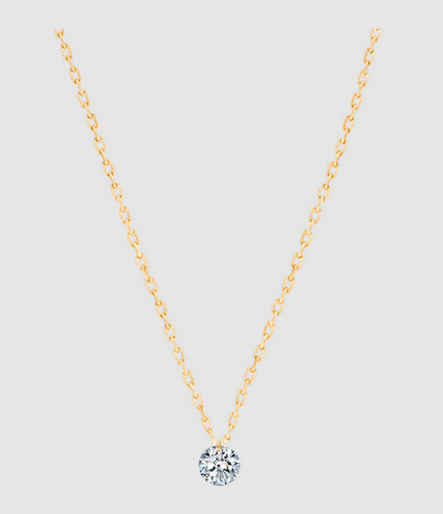 360° Brilliant-Cut Diamond Necklace, 0.10, Yellow Gold