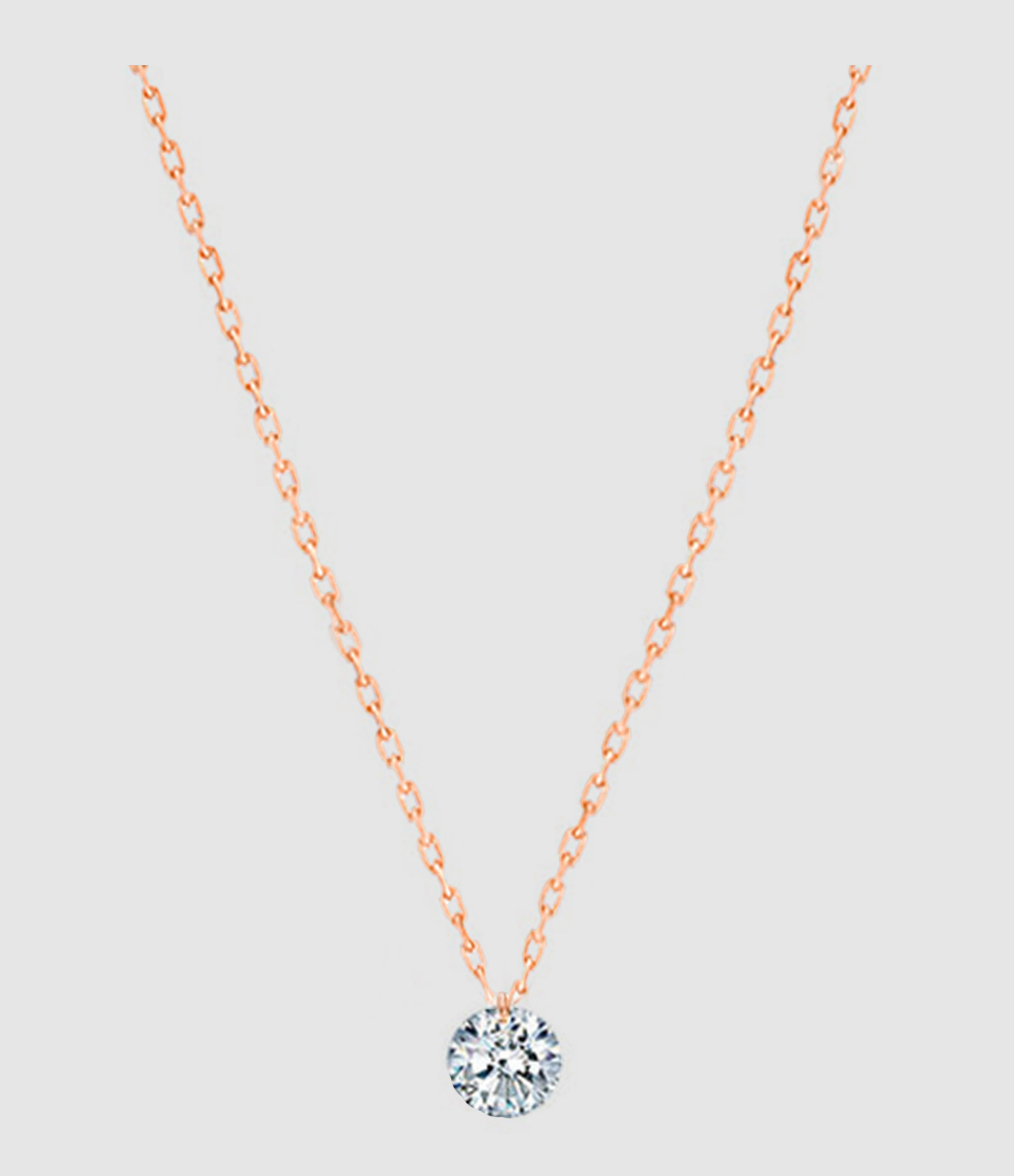 360° Brilliant-Cut Diamond Necklace, 0.20, Rose Gold