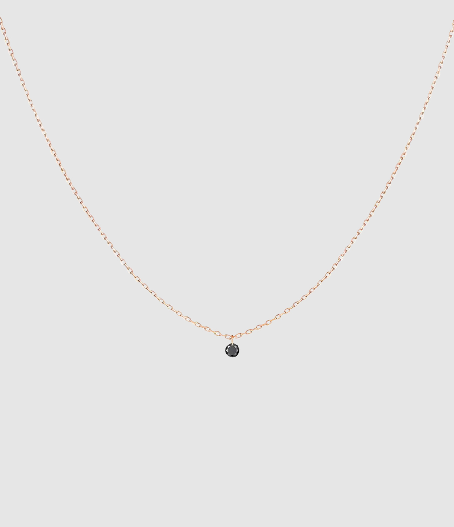 Black 360° Black Diamond Necklace, 0.20, Rose Gold