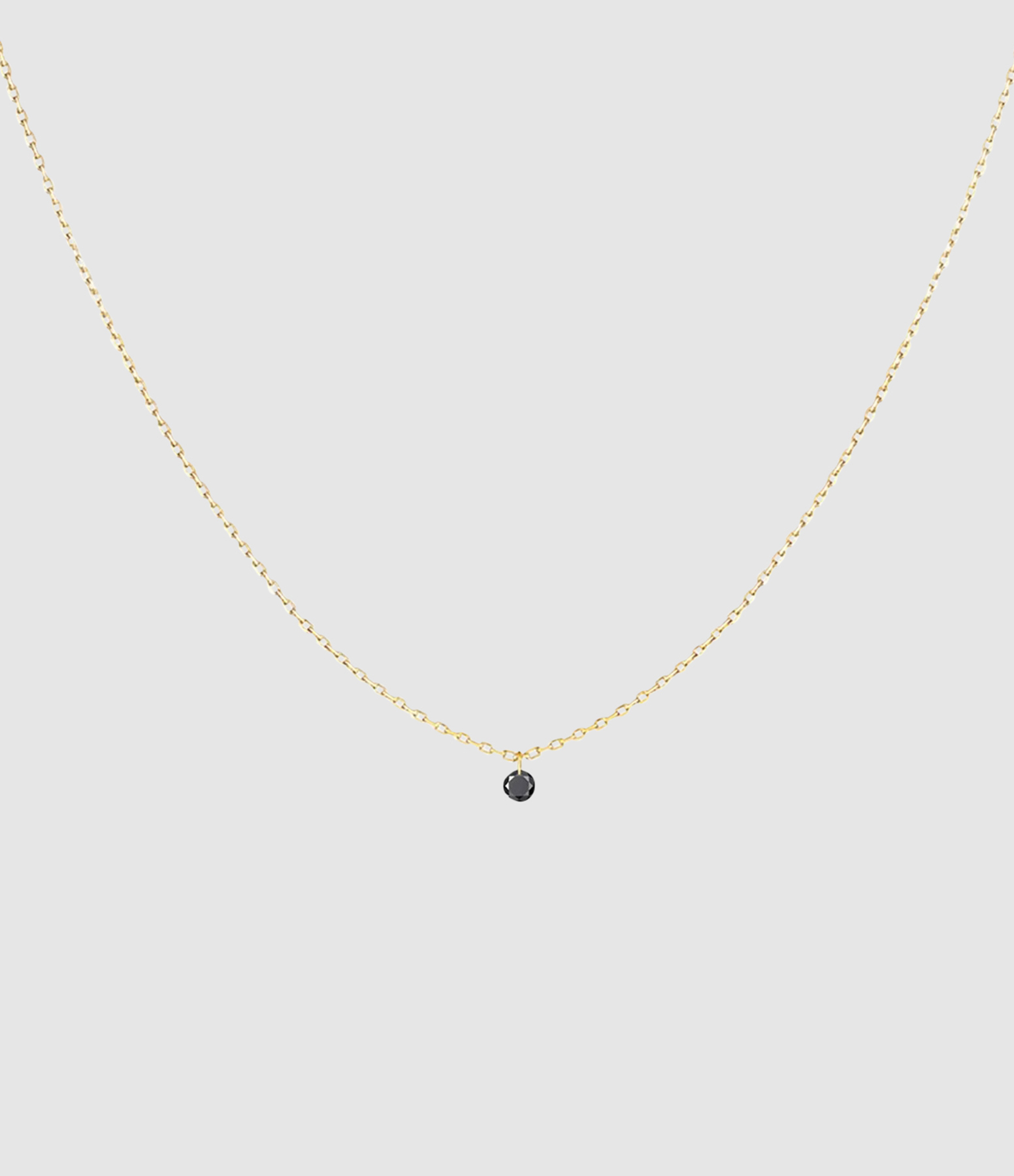 Black 360° Black Diamond Necklace, 0.20, Yellow Gold