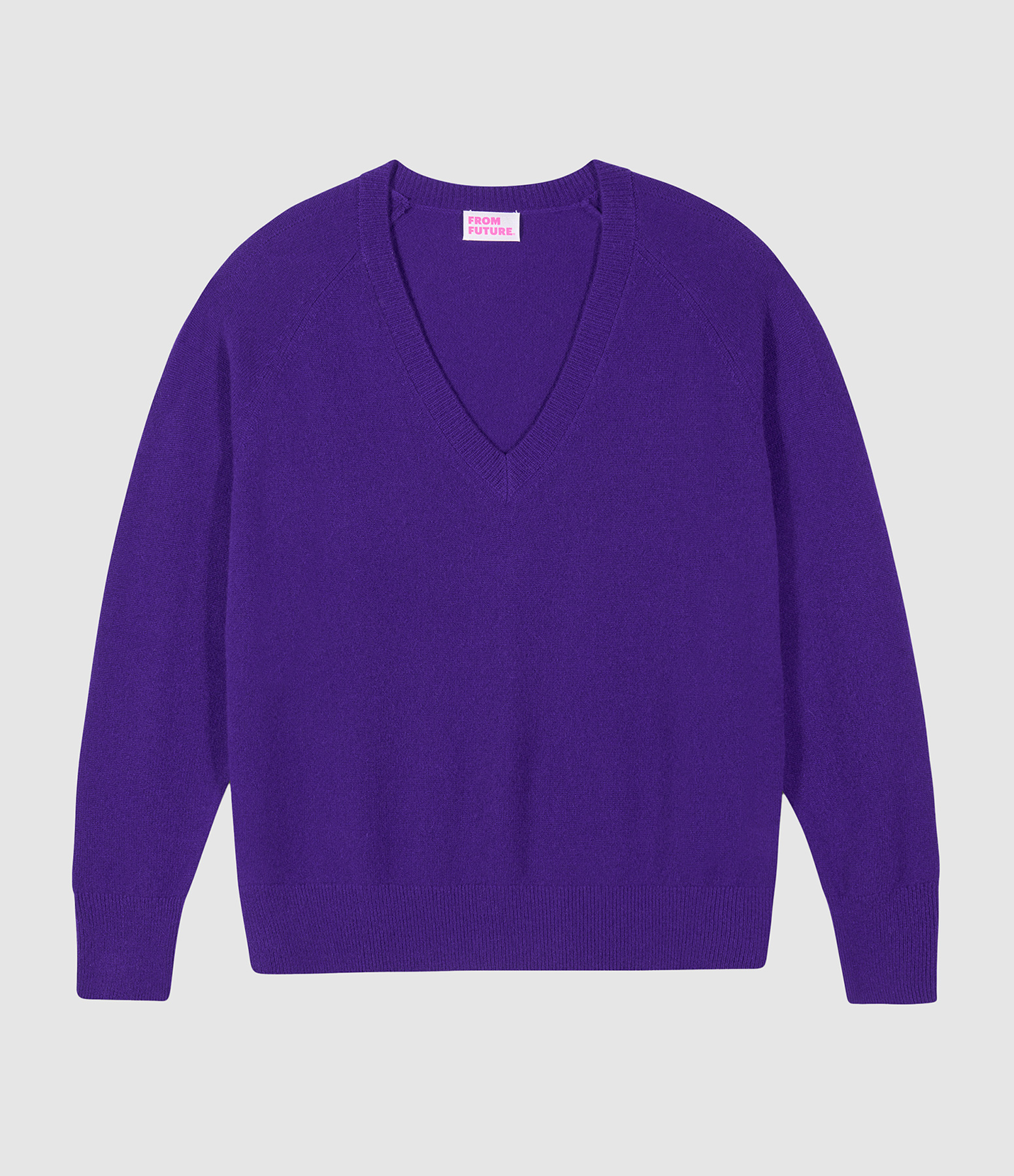 V-neck Velvet Jumper in Violet