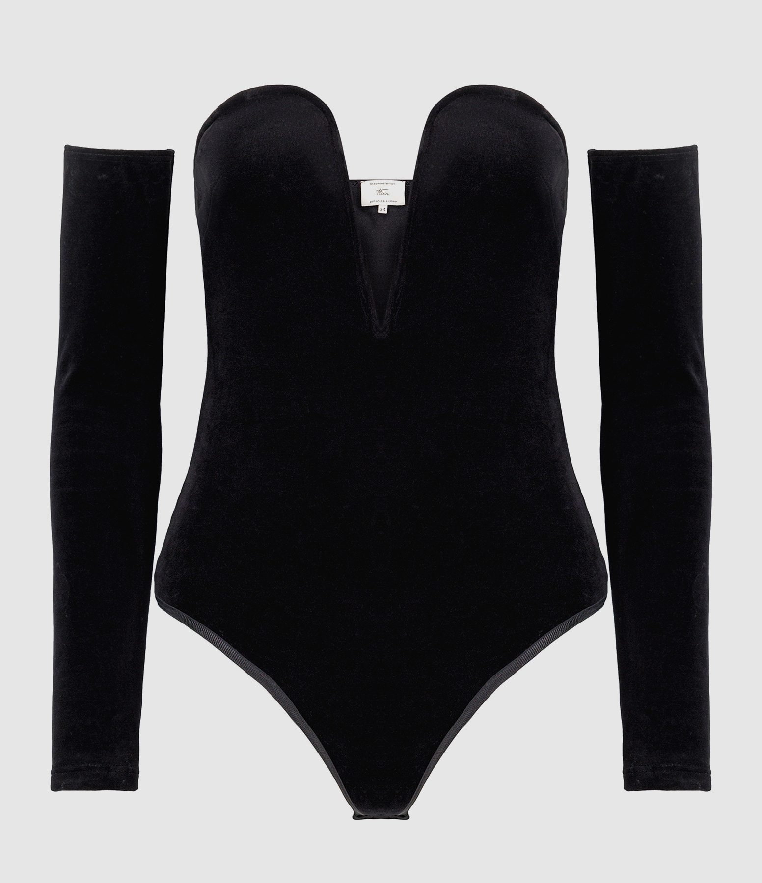 Black Velour Picante Bodysuit