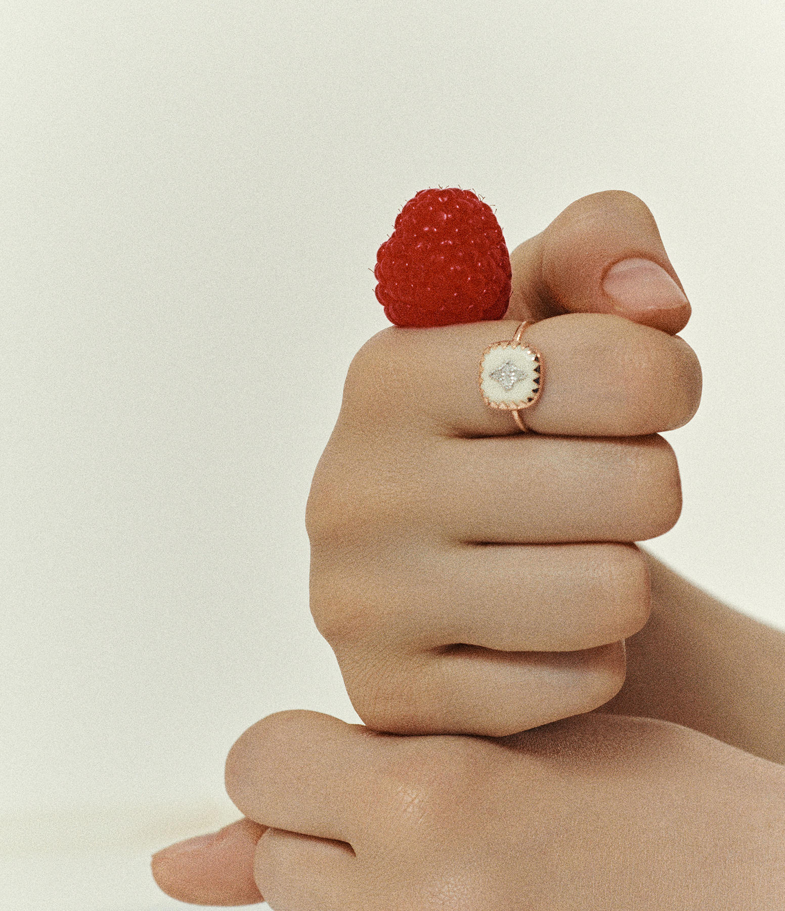 White Pierrot Ring