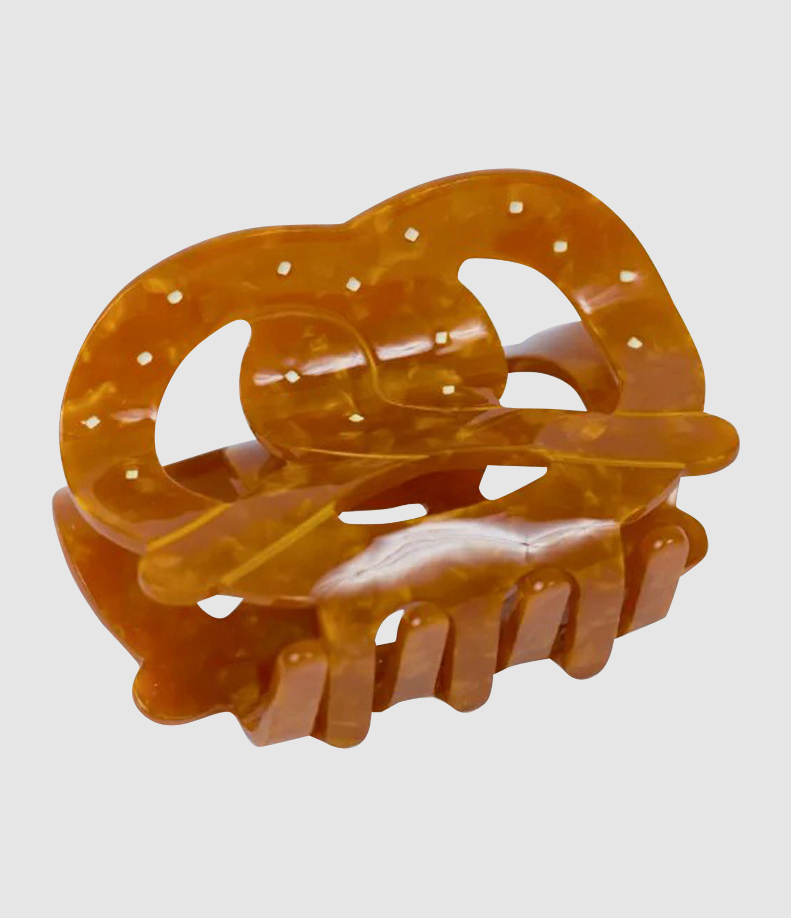 Brown Acetate Pretzel Hair Clip