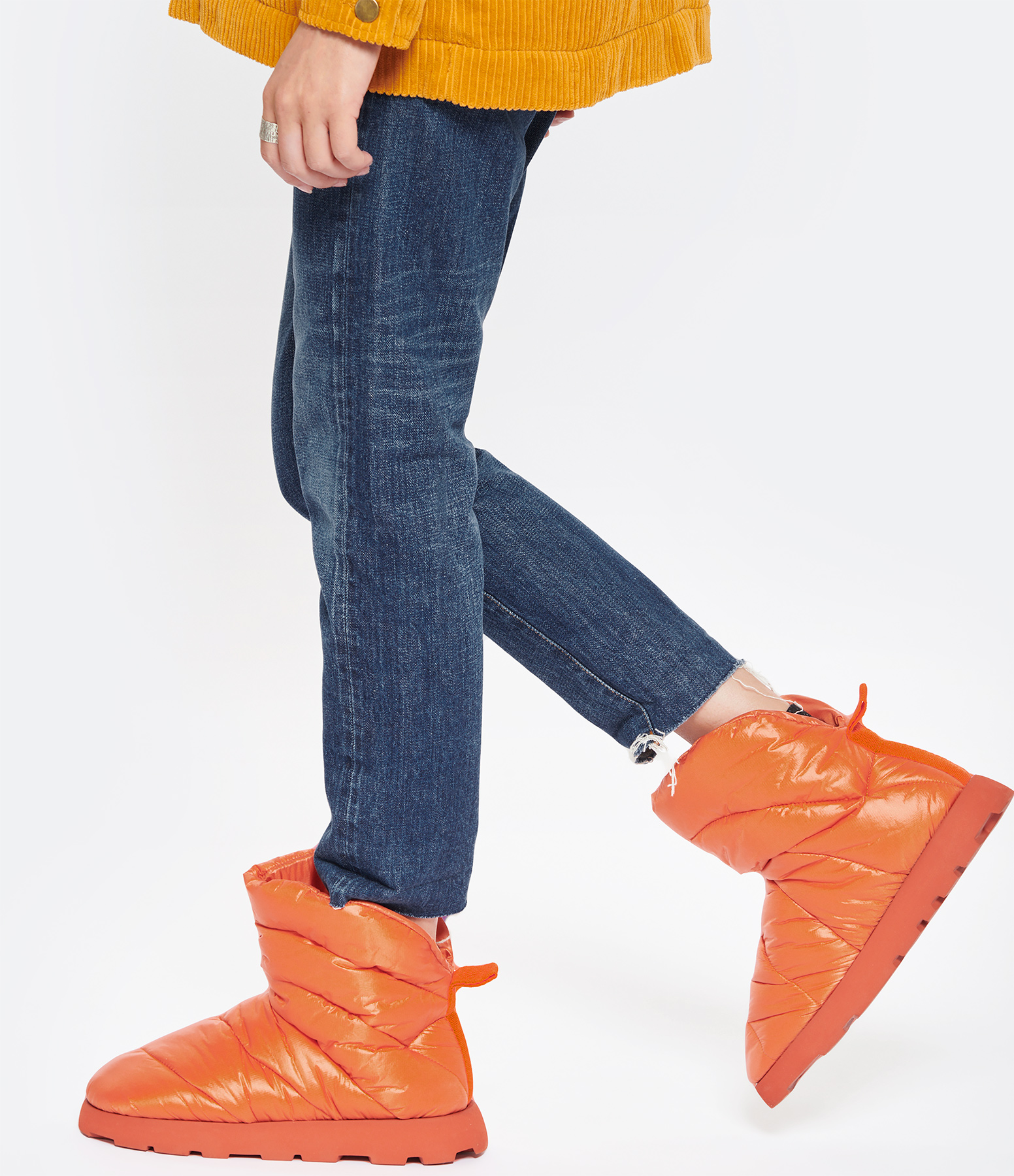 Luna Orange Ankle Boots