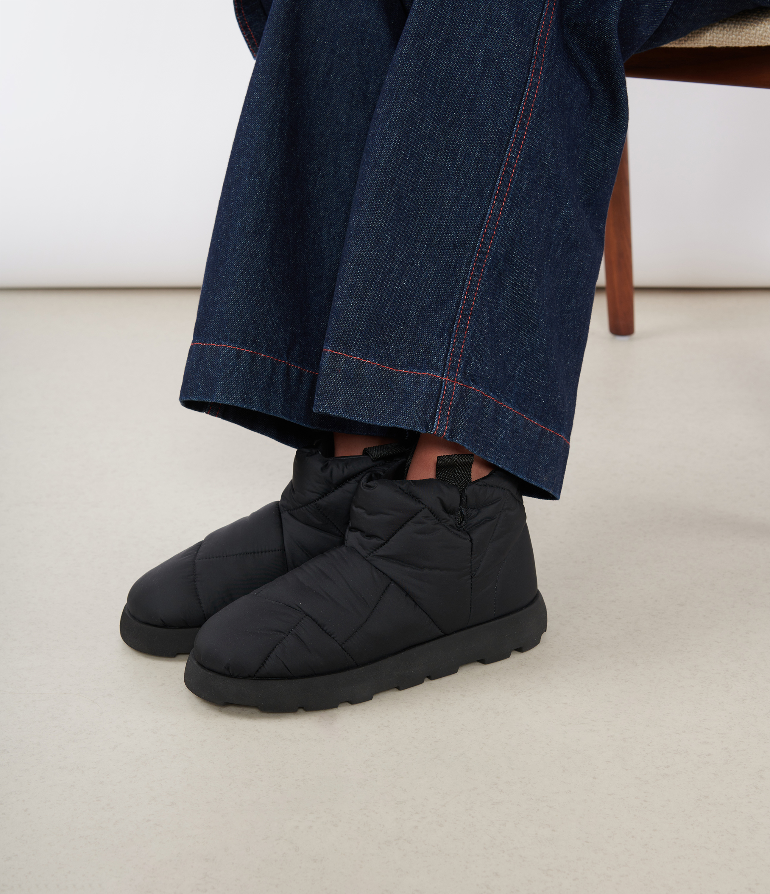 Quadrato Black Ankle Boots