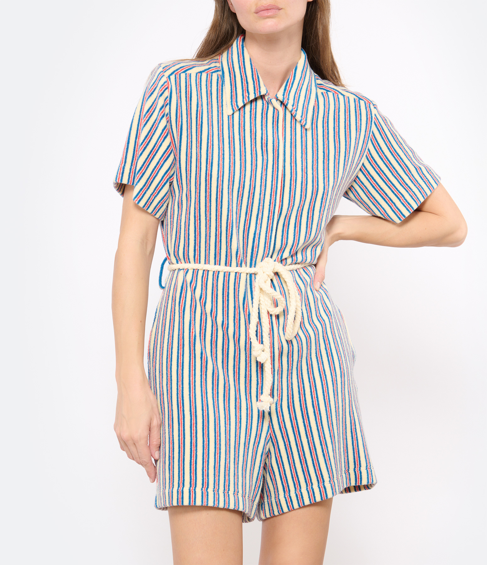 Anthony Striped Ecru Jumpsuit
