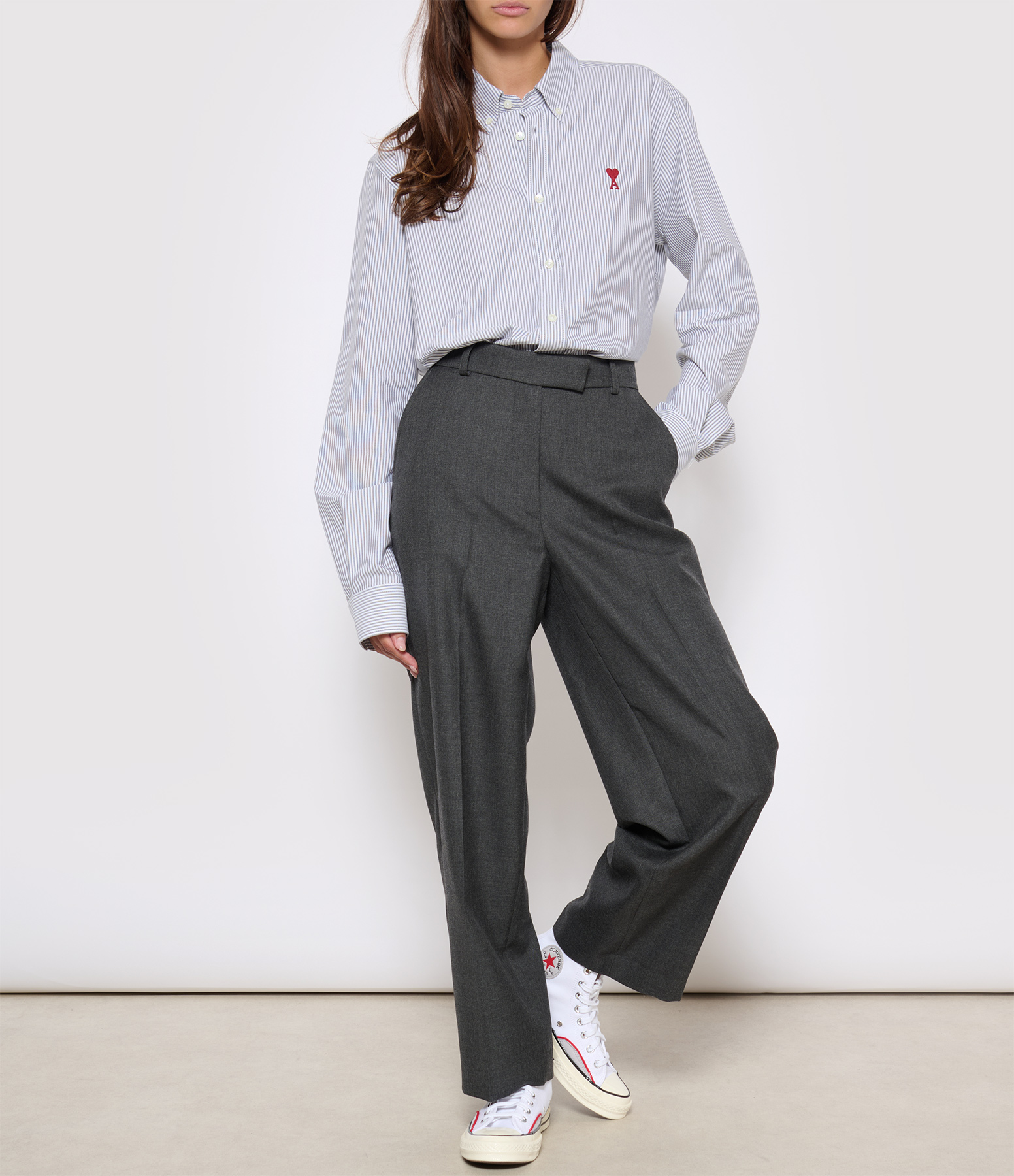 Mimo Wool Trousers in Anthracite