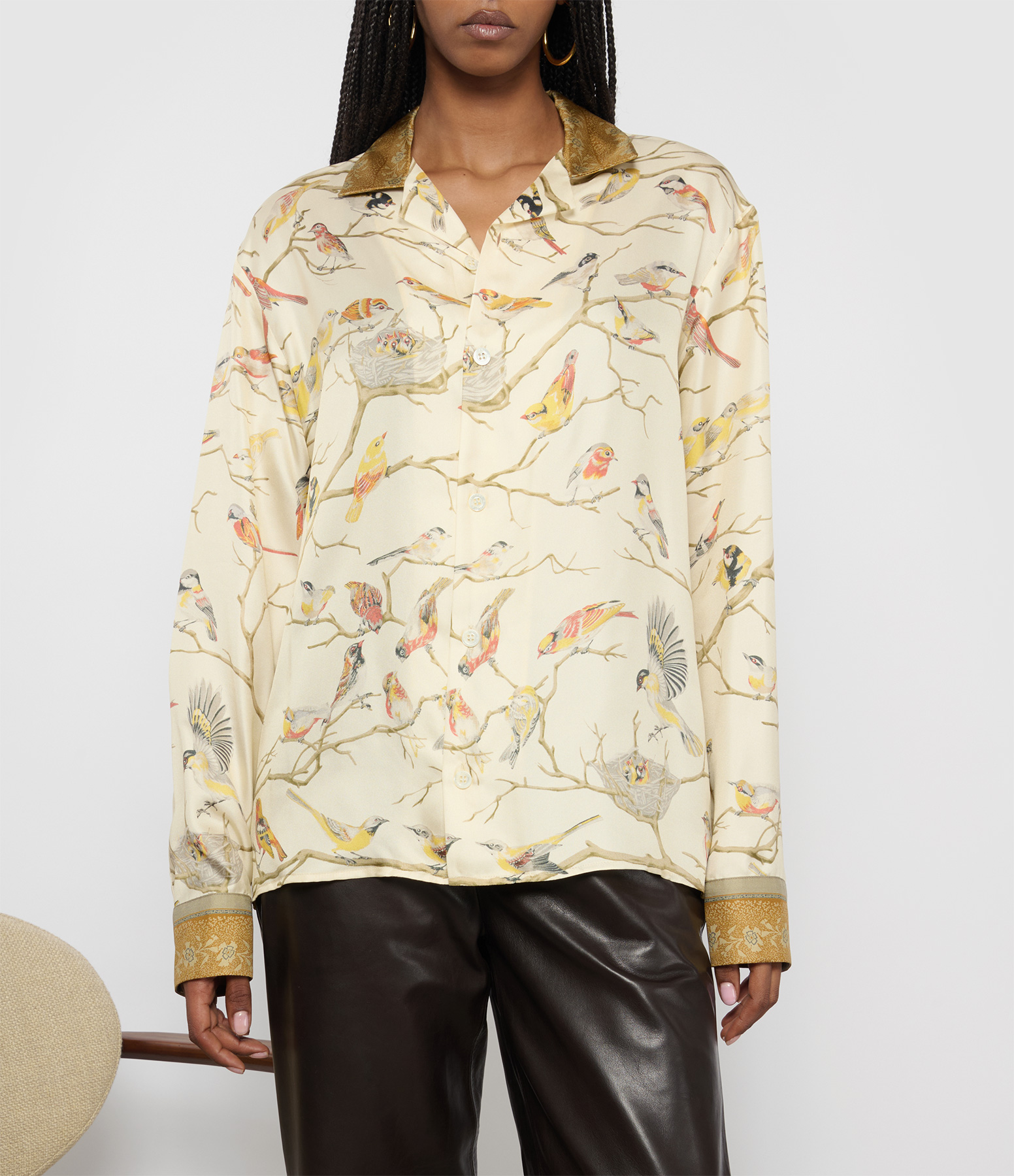 Horace Ecru Silk Shirt
