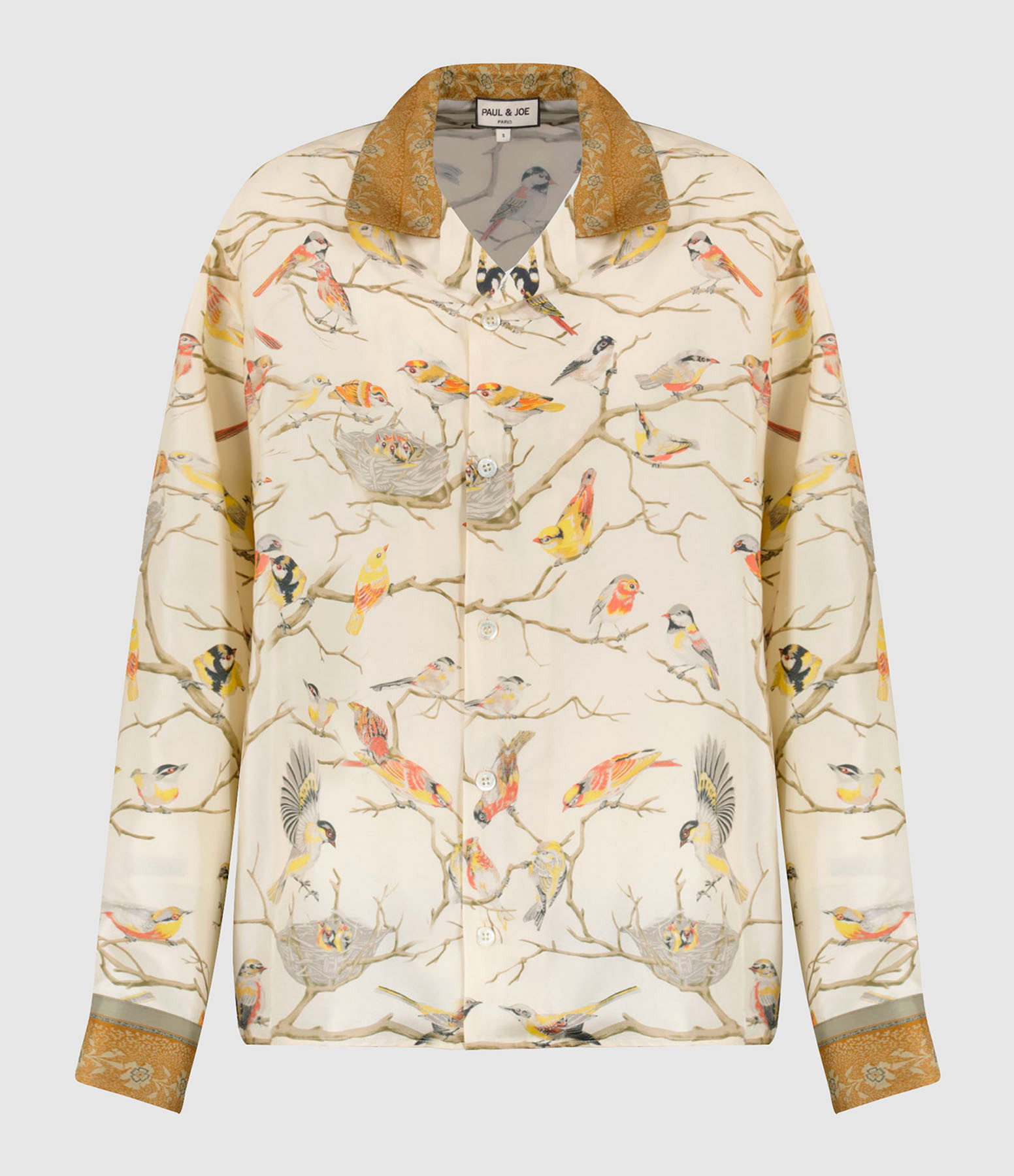 Horace Ecru Silk Shirt