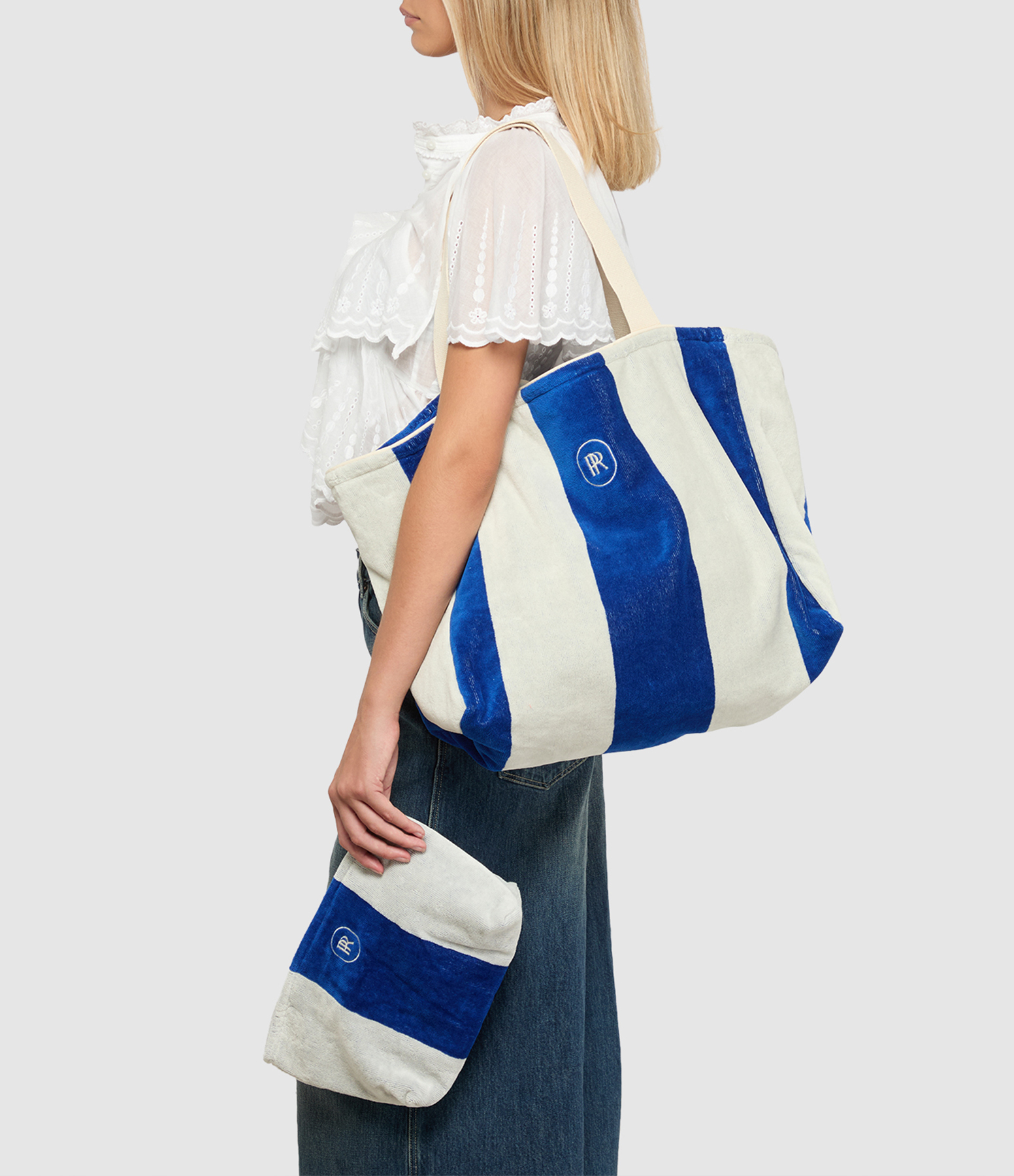 Place Reservée Mykonos Blue One-Size Beach Bag