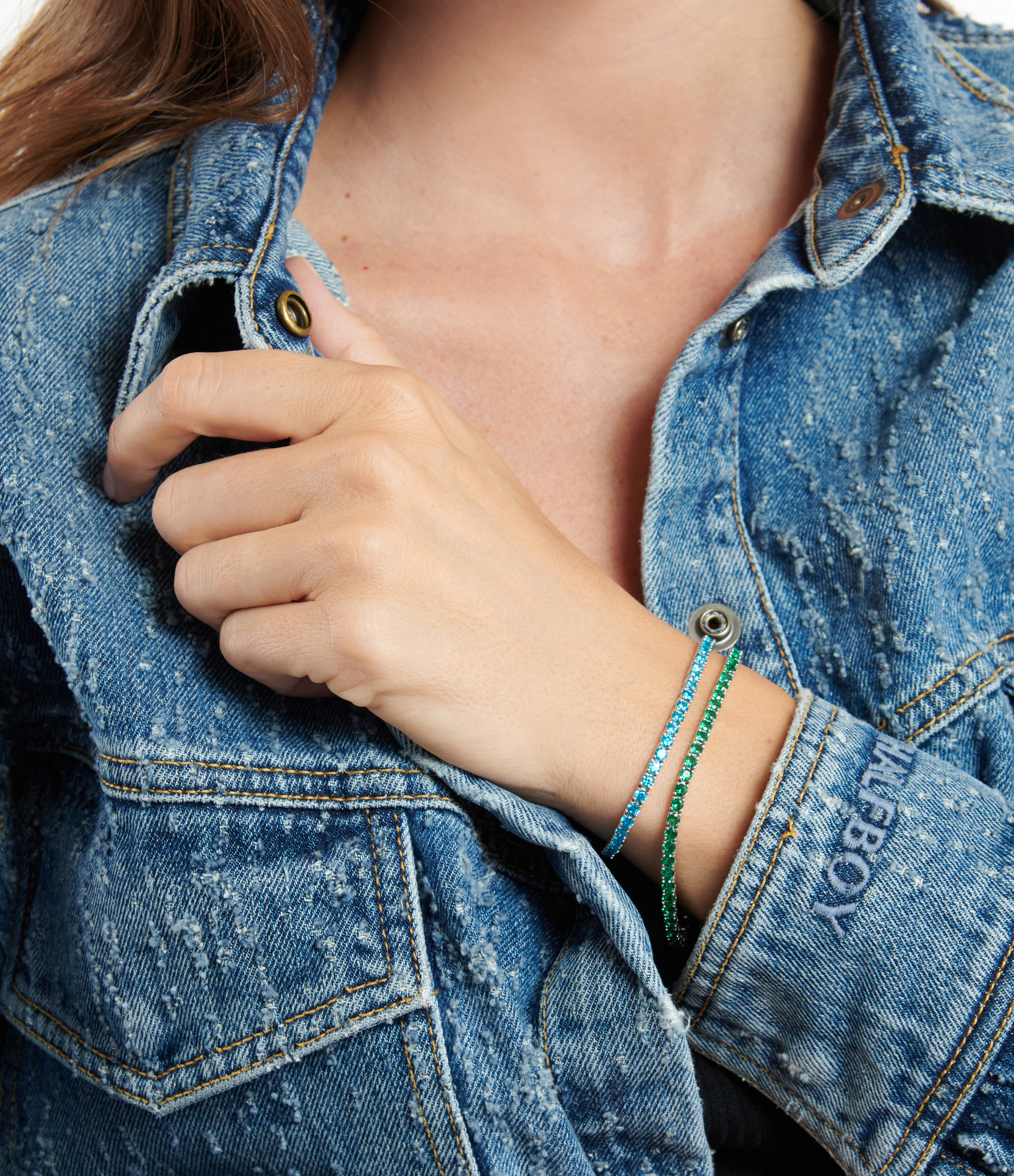 Aqua Zircon Tennis Bracelet